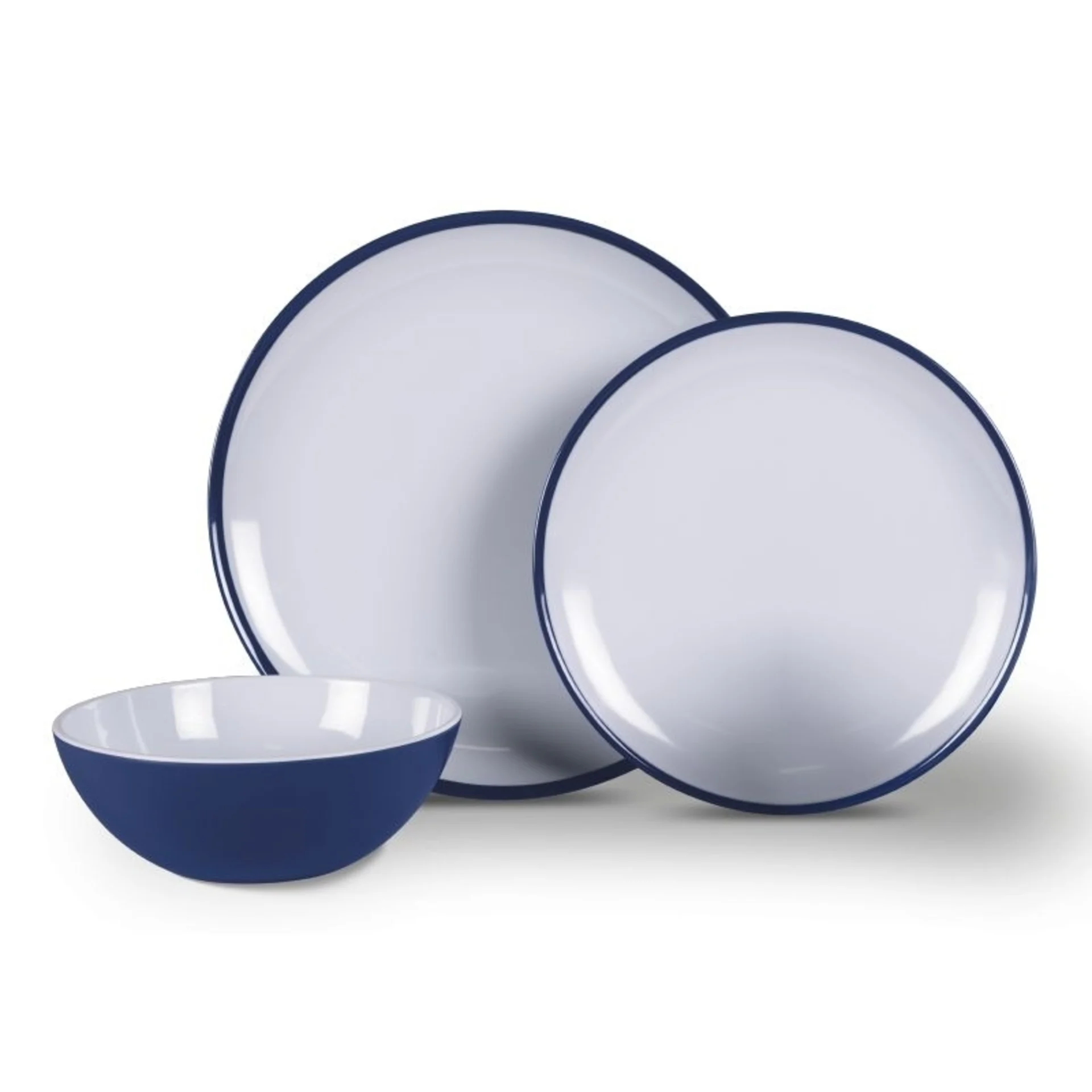 Midnight Blue 12pc Set Kampa Melamin