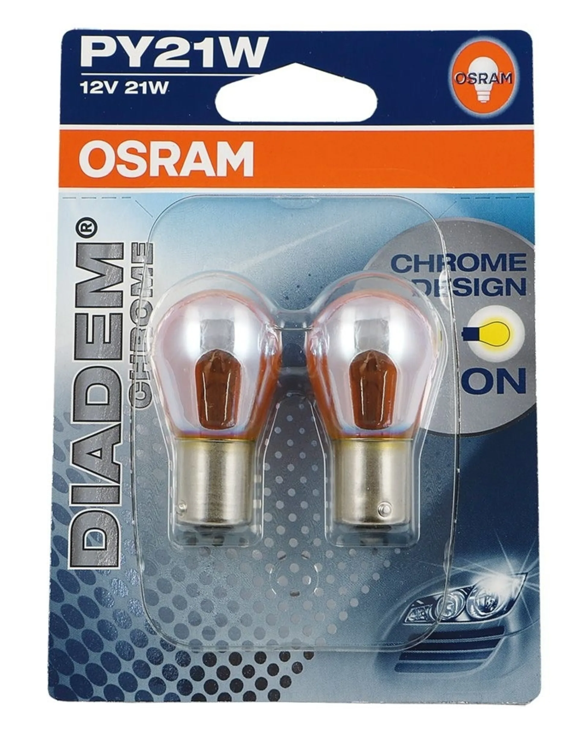Osram 2 x Glühlampe DIADEM CHROME 12V 21W