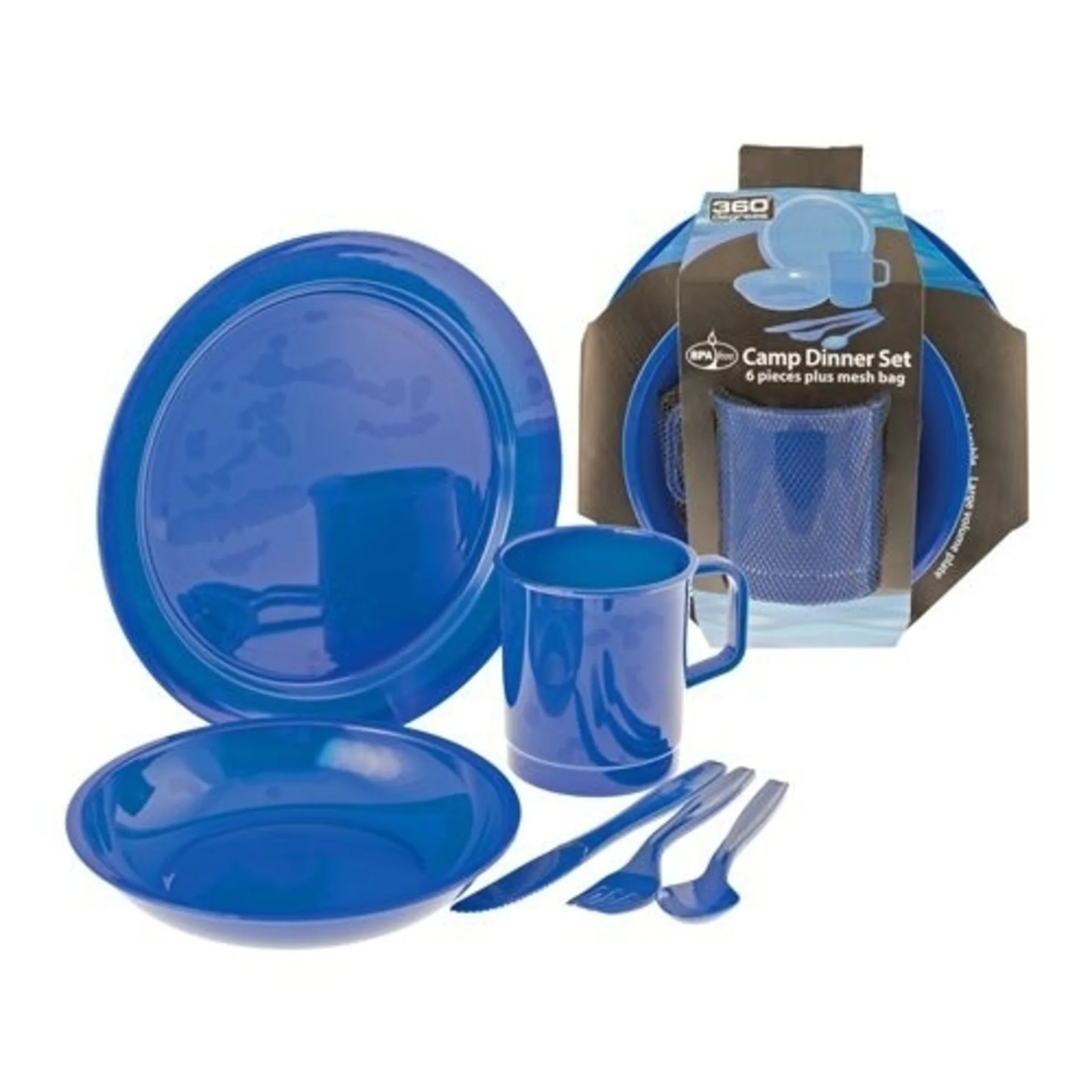 Dinner Set Blue 360 Degrees Campinggeschirr Dinner Set Blue 360 Degrees Campinggeschirr