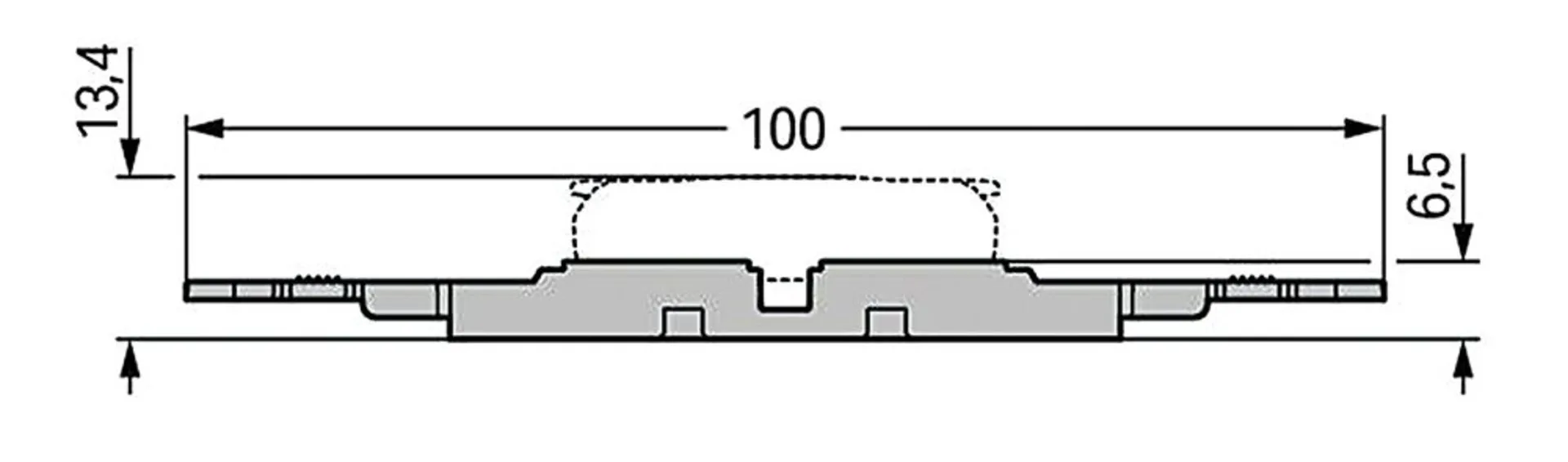 Befestigungsadapter zu 2212411 100 x 29.8 x 6.5 mm