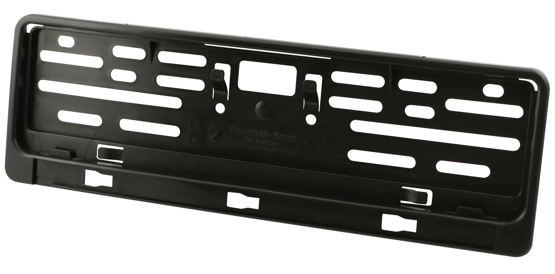 Support de plaque d'immatriculation interchangeable noir avant