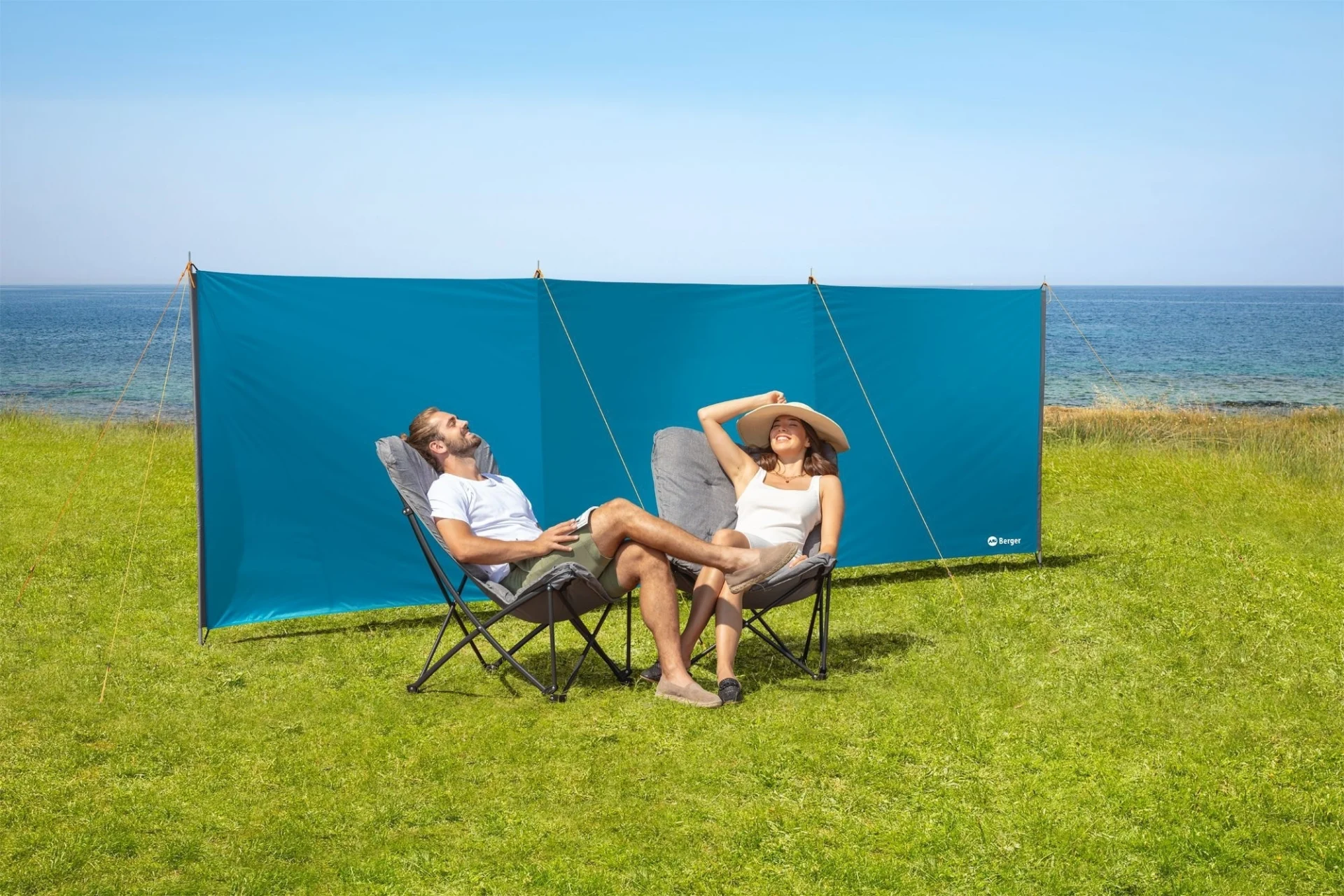Berger Screen Windschutz Länge 500 cm Blau
