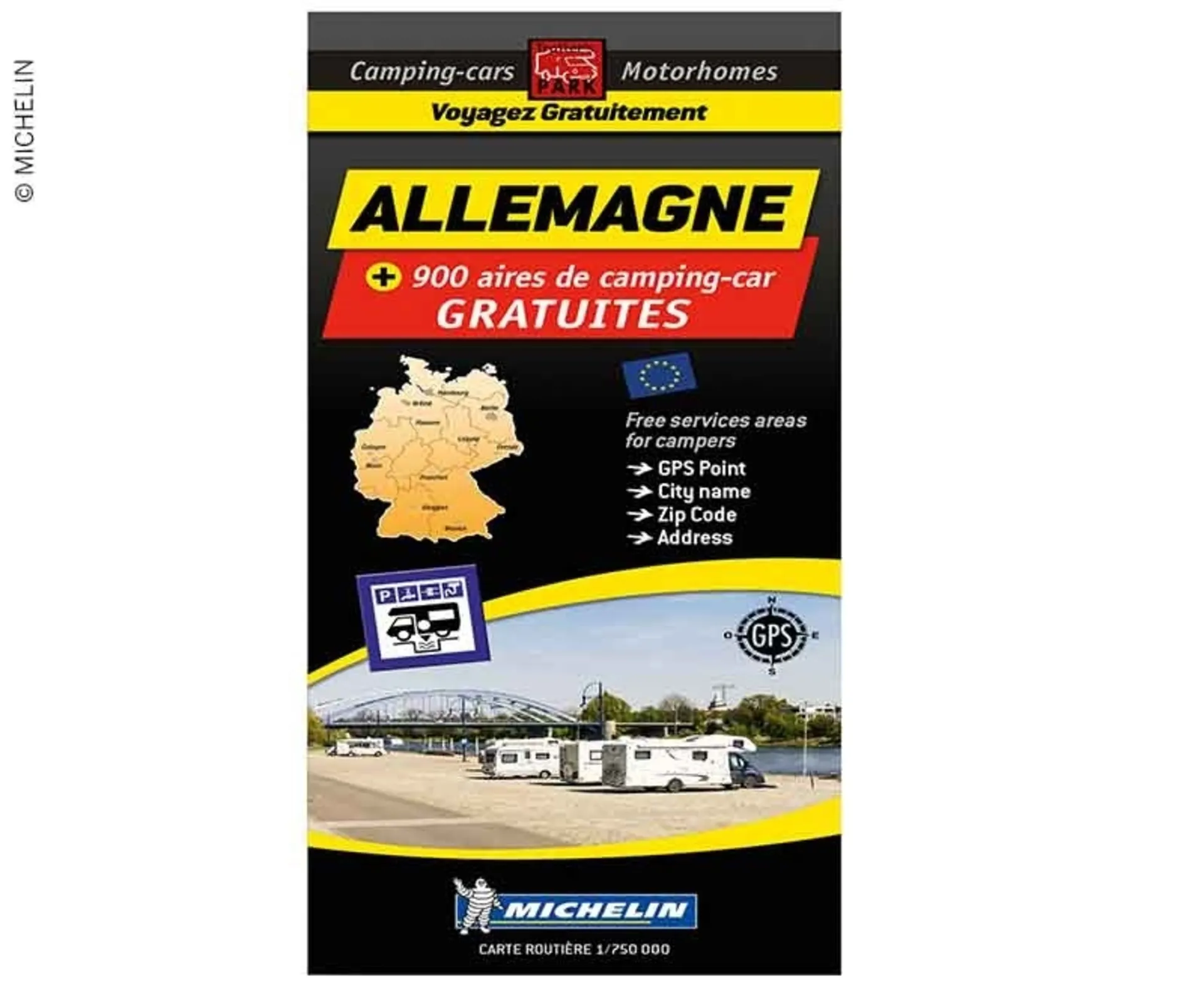 Carte Michelin des emplacements et carte routière Allemagne