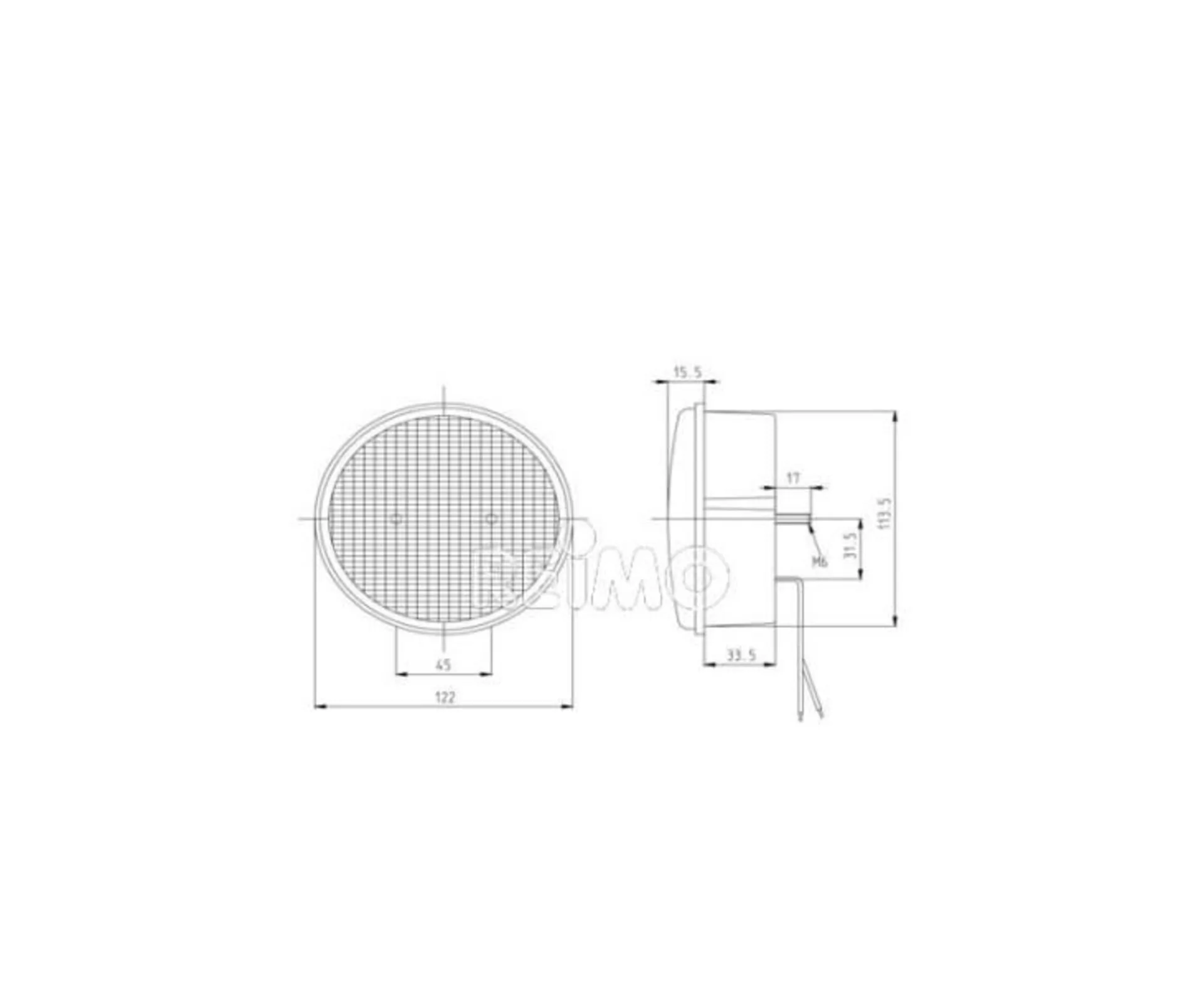 LED Nebelschlussleuchte 12V, 4W, rot, IP67, 500mm Kabel