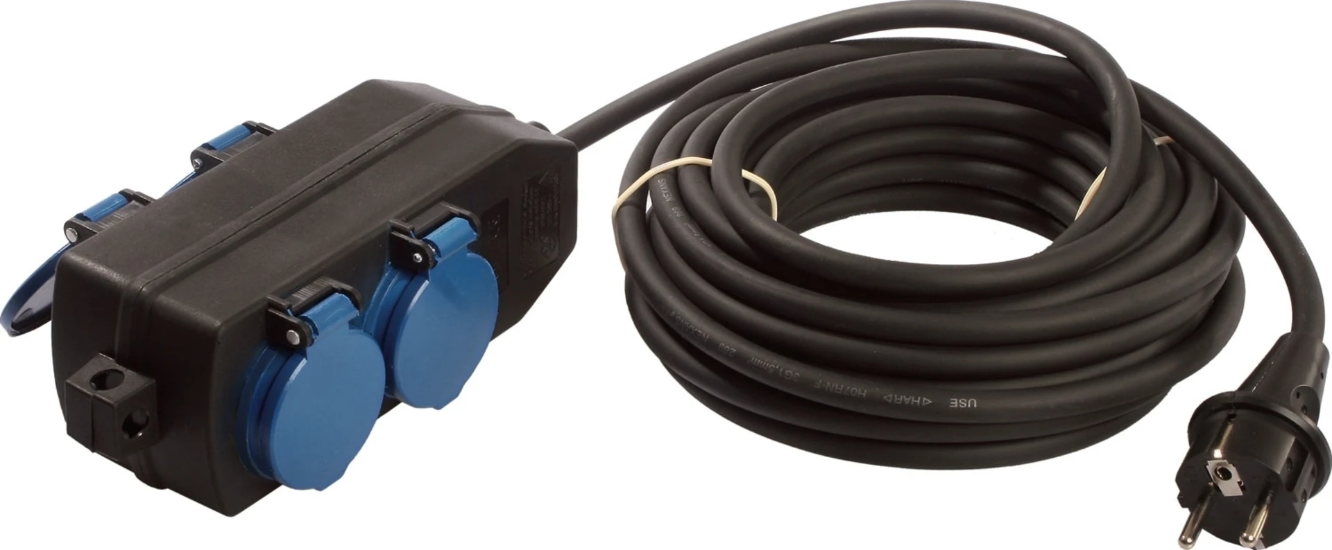 Câble d'extension avec bloc de 4 prises 5m Câble d'extension avec bloc de 4 prises 5m