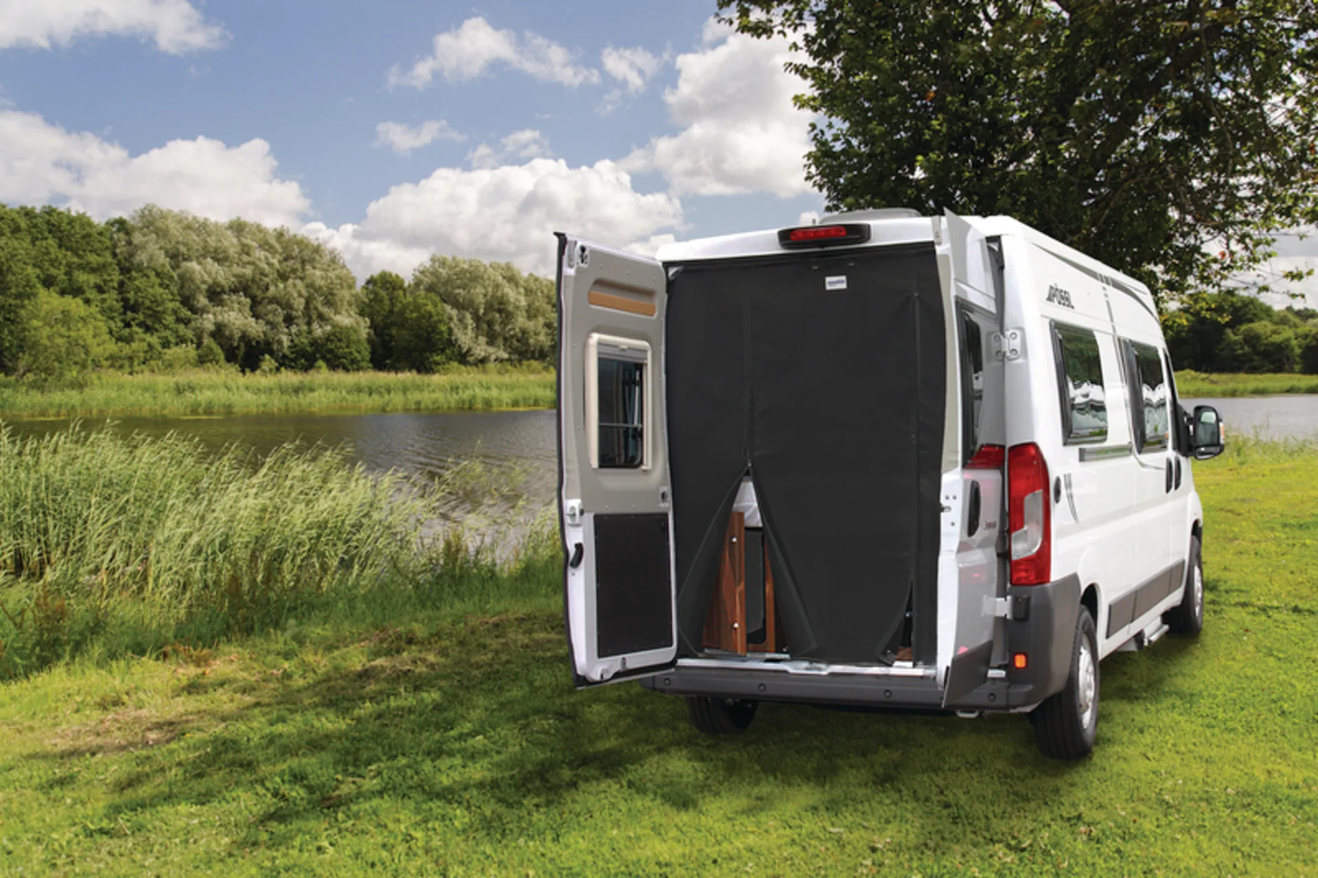 Hindermann Insektenschutzvorhang Hecktür Fiat Ducato ab Bj. 2007 Standard