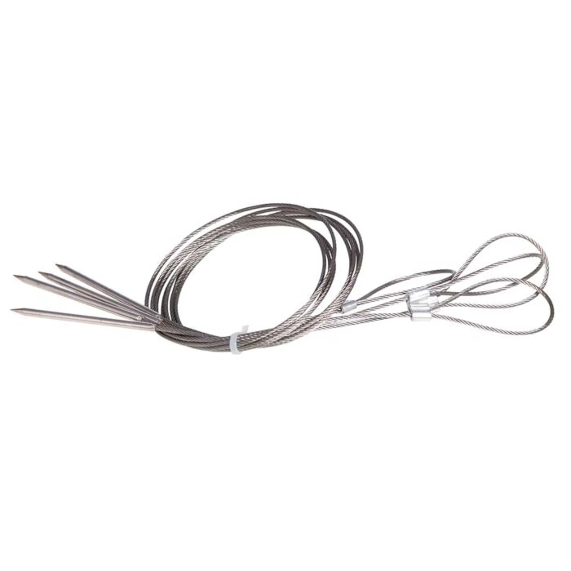 All Grill - Fils à brochettes flexibles / Fils pour barbecue, lot de 4, en acier inoxydable, 72 cm