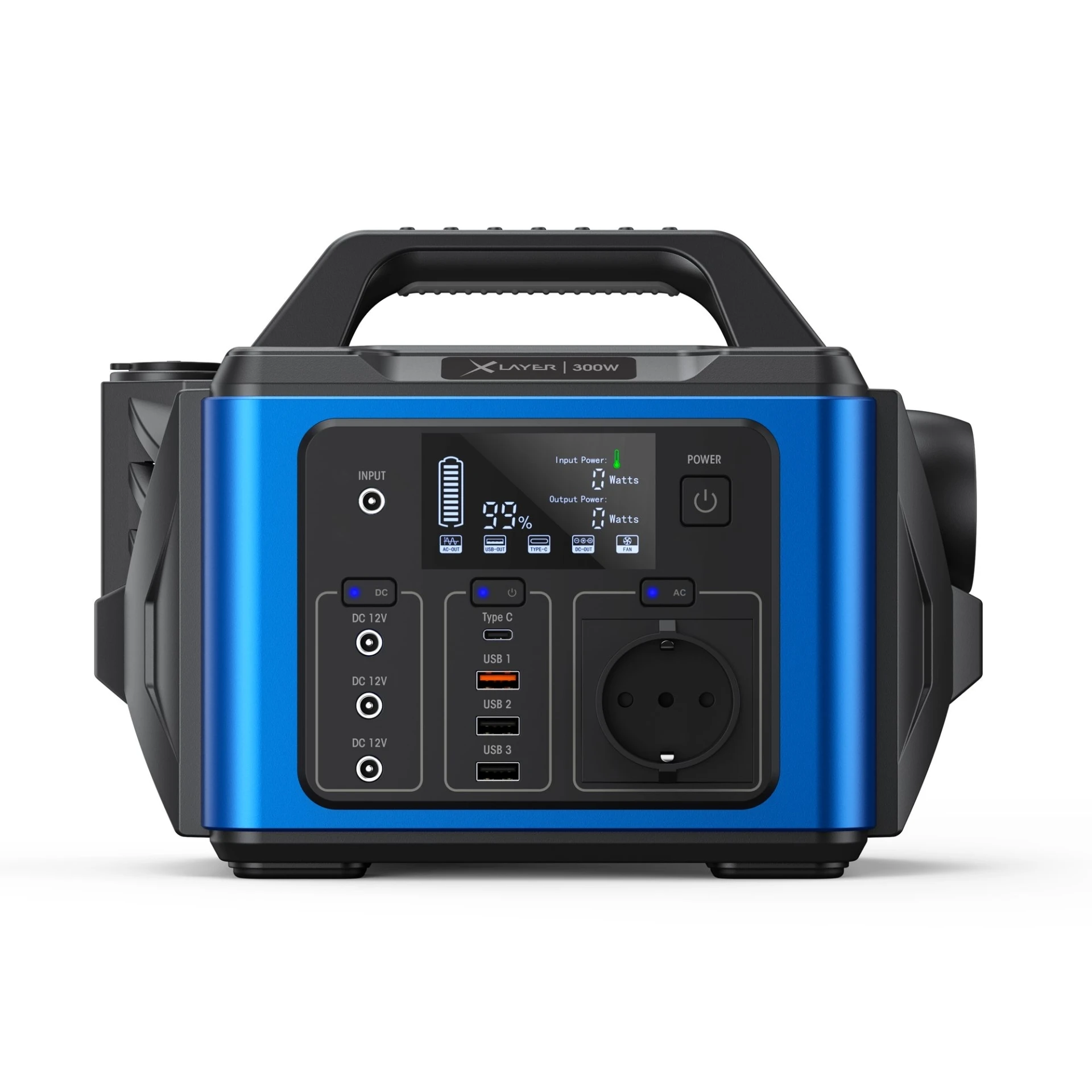 Station d'alimentation mobile XLayer 300 W Noir/Bleu 80 000 mAh