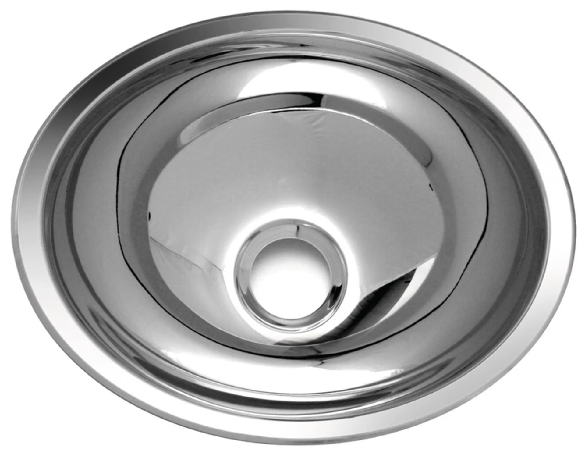 Lavabo ovale en acier inoxydable
