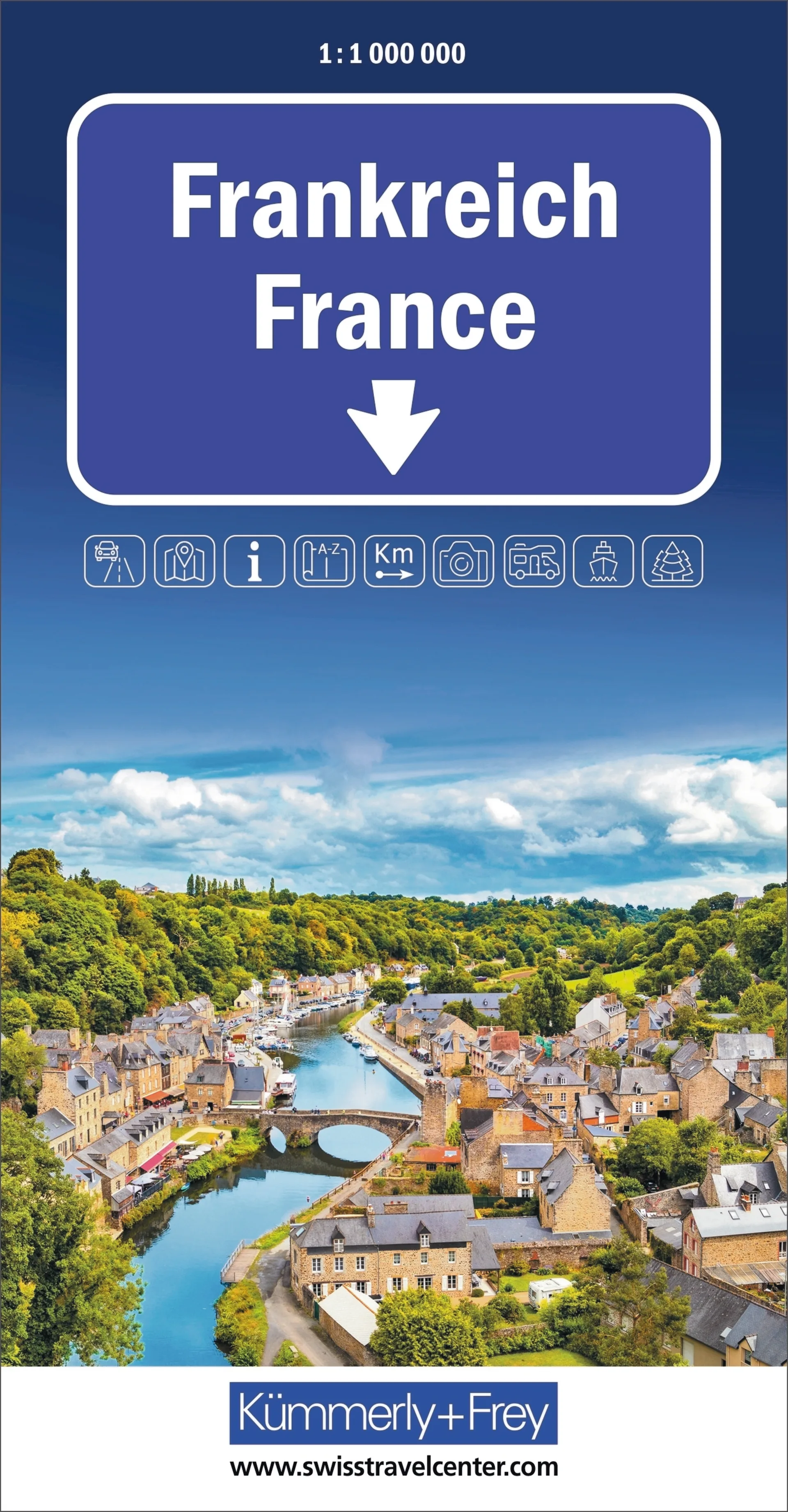 Frankreich Strassenkarte 1:1 000 000