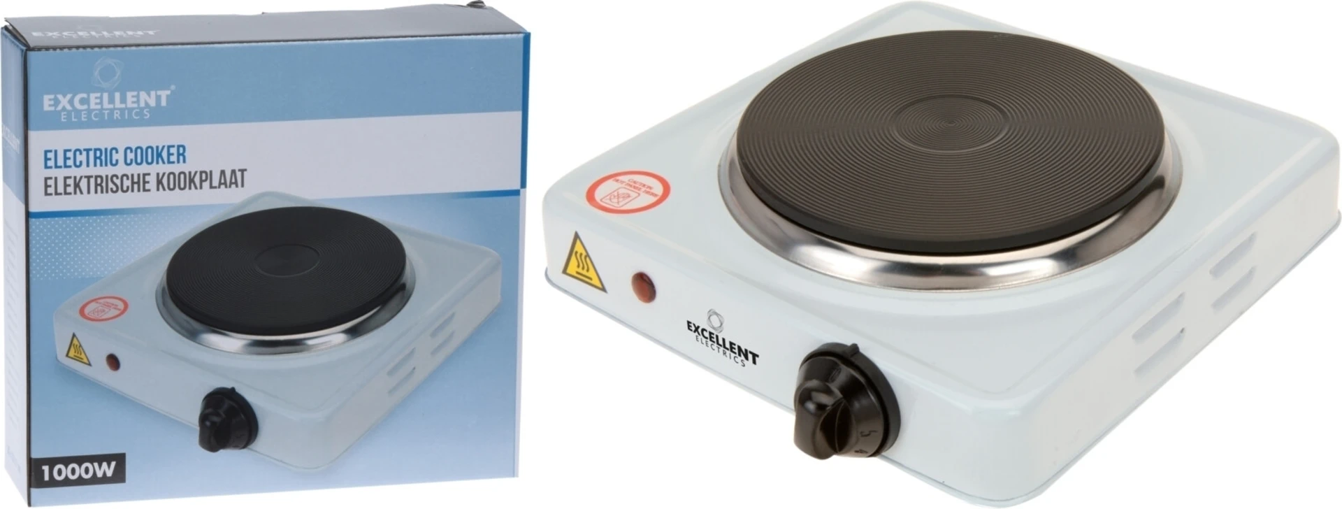 Kochplatte weiss - 1000 Watt - 230 V