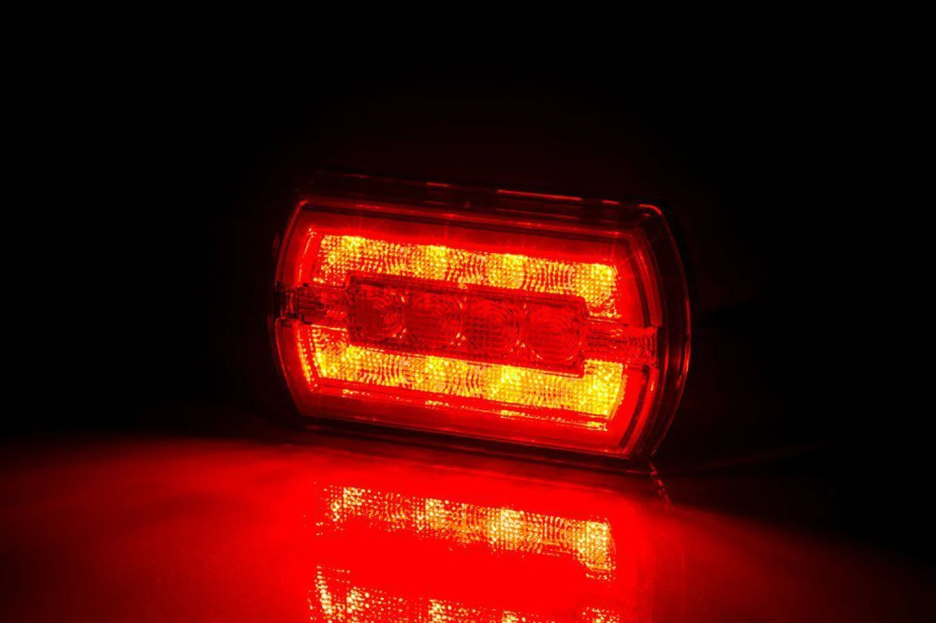 Horpol - LED Schlussleuchte 12/24 V 120 x 70 mm, IP68, Positionslicht im Neondesign, Montage horizontal oder vertikal