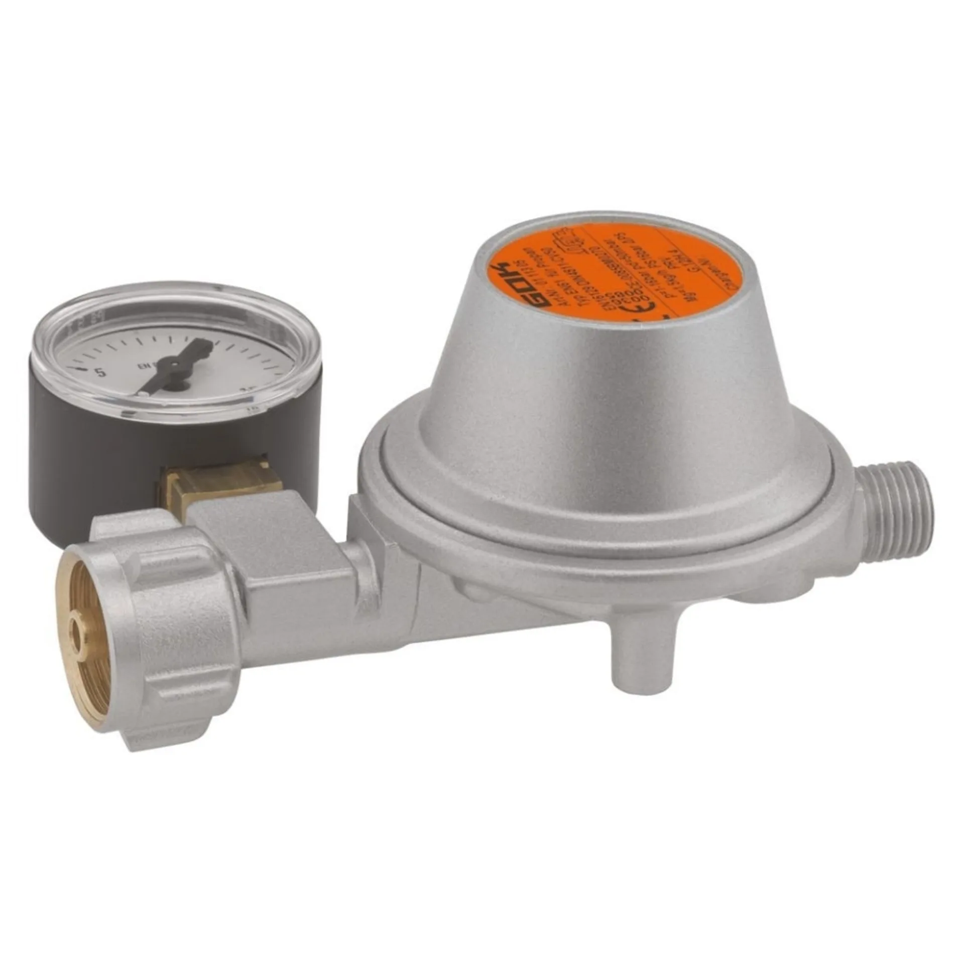 Niederdruckregler 1,5 kg/h mit Manometer, 50 mbar, SB-verpa