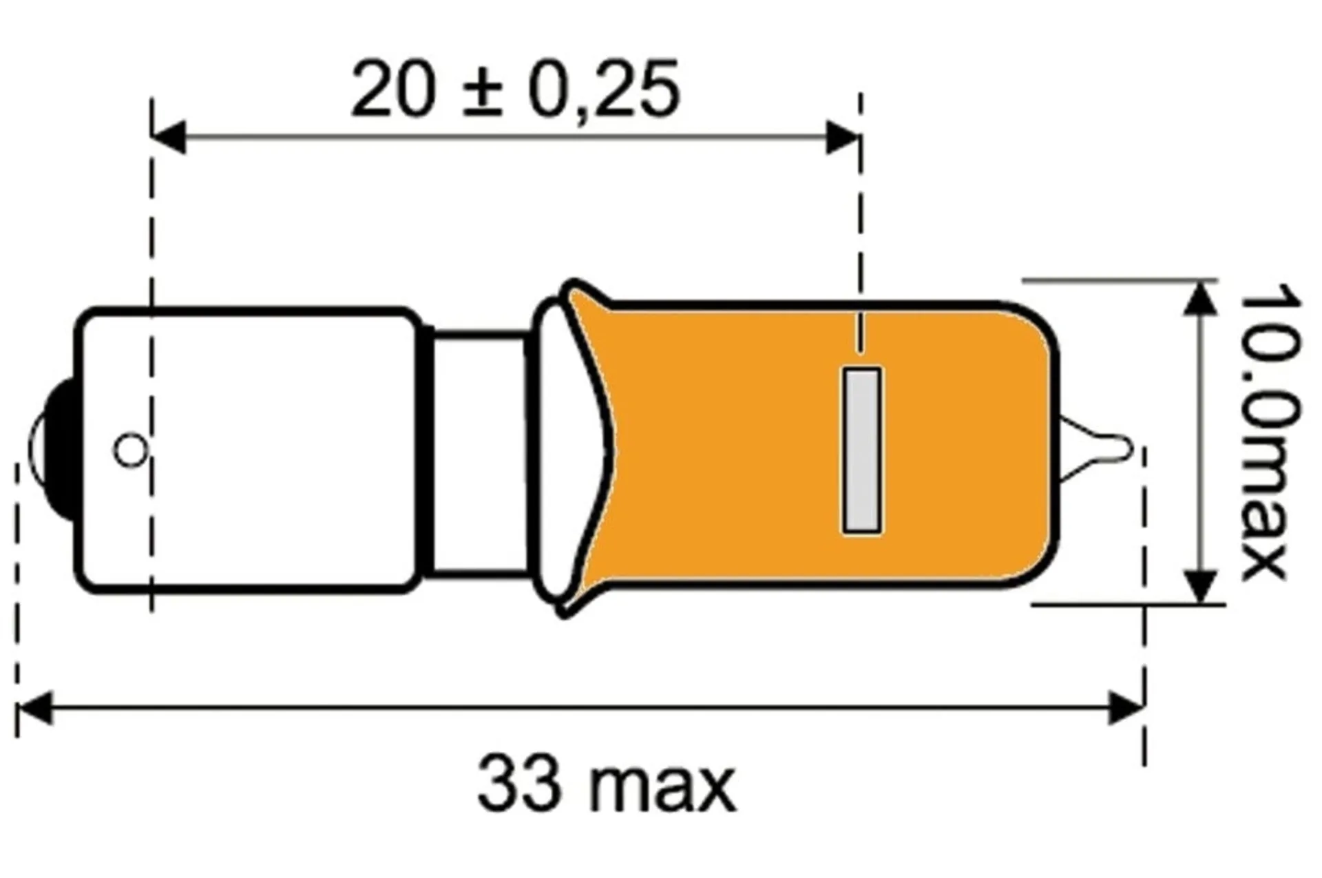 Ampoules halogènes H21W 12V jaune