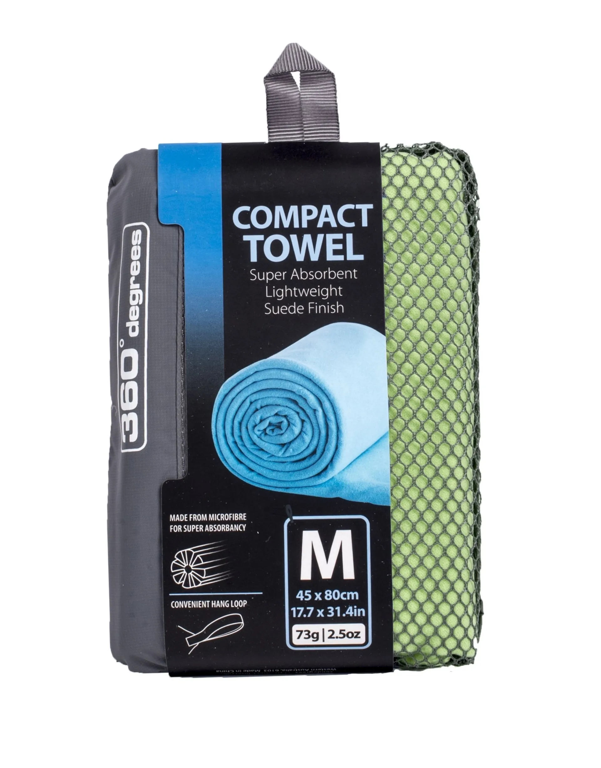 Compact Towel 45 x 80 cm green 360 Degrees