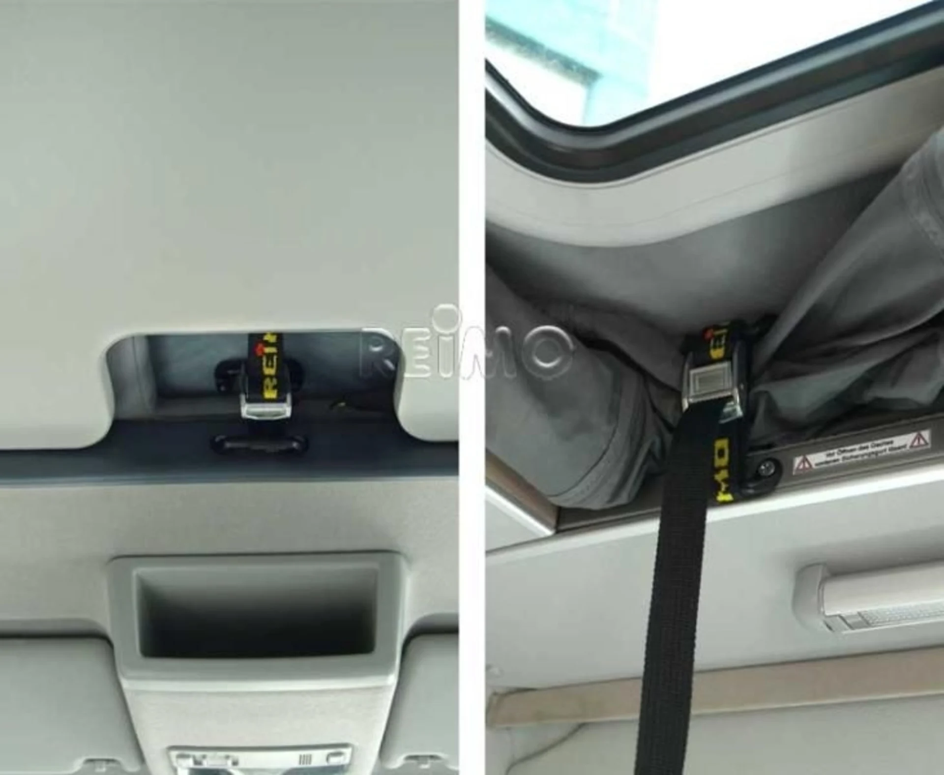 Schlafdach für VW T5/T6/T6.1 Transporter mit Gurtverschluss und langer Radstand - hinten hoch