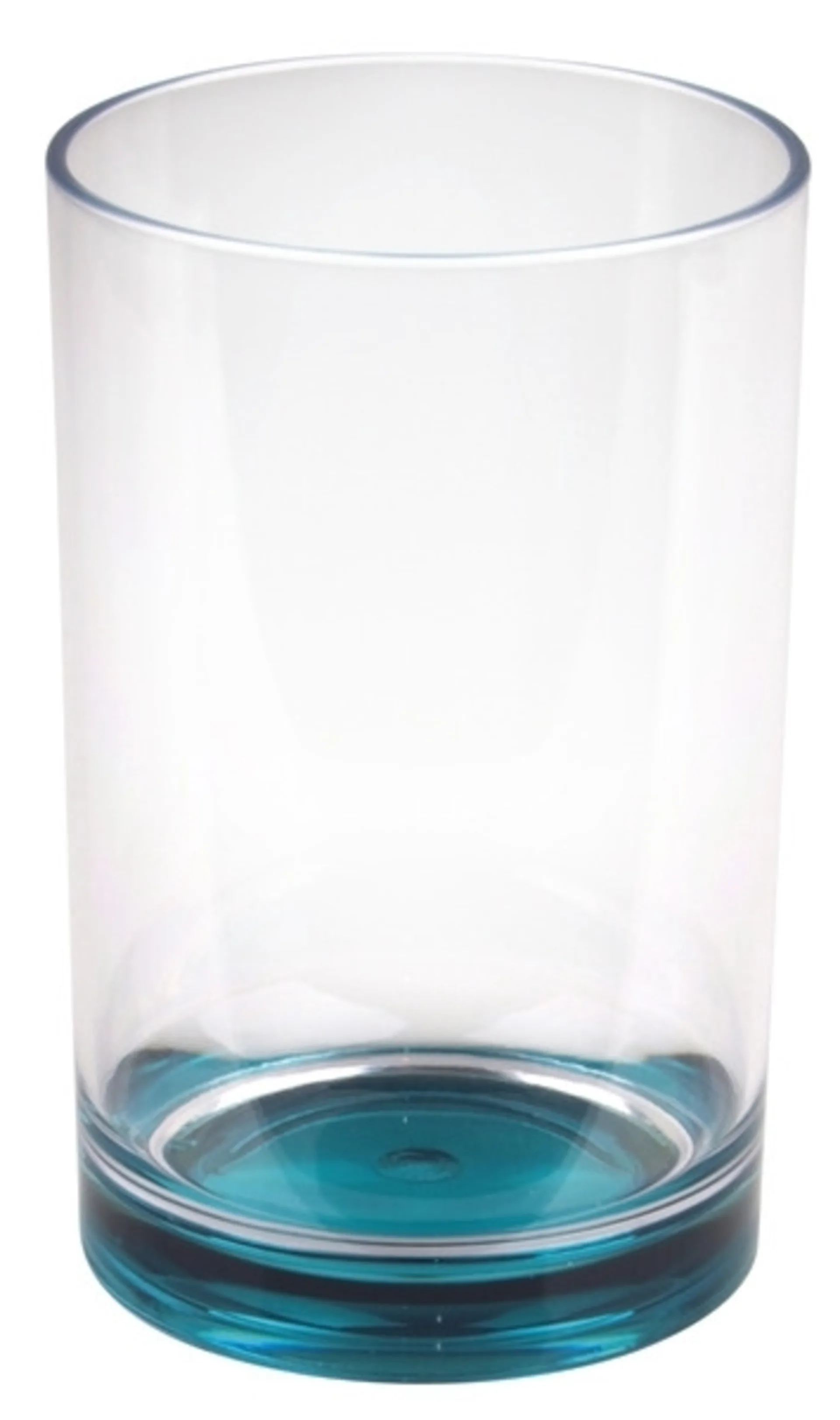 Verres à boire en plastique de haute qualité avec fond coloré - citron vert + pétrole