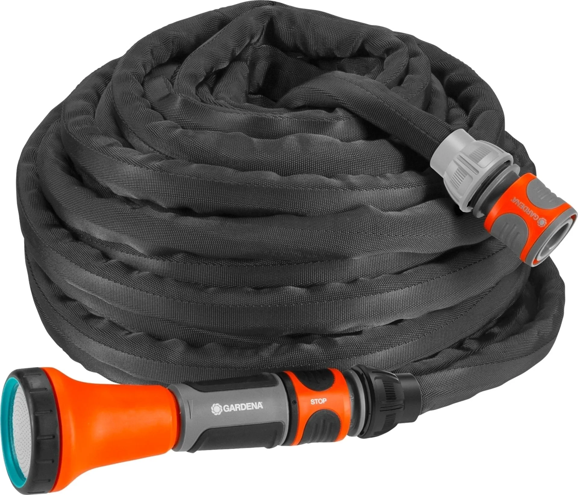 Tuyau textile Gardena Liano avec pomme de douche d'arrosage 10 m