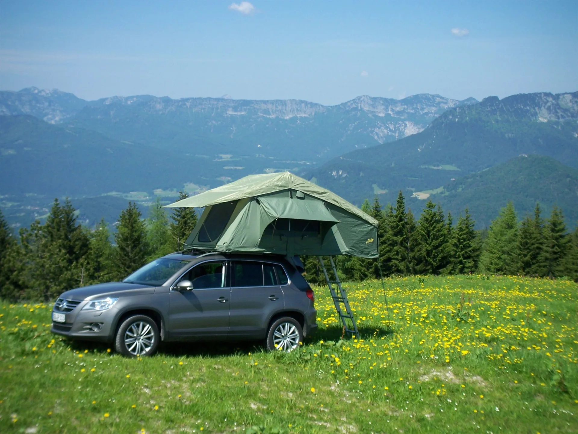 Gordigear Tanami Plus 140cm tente de toit pour 2 personnes avec espace de rangement 140 x 320 cm vert