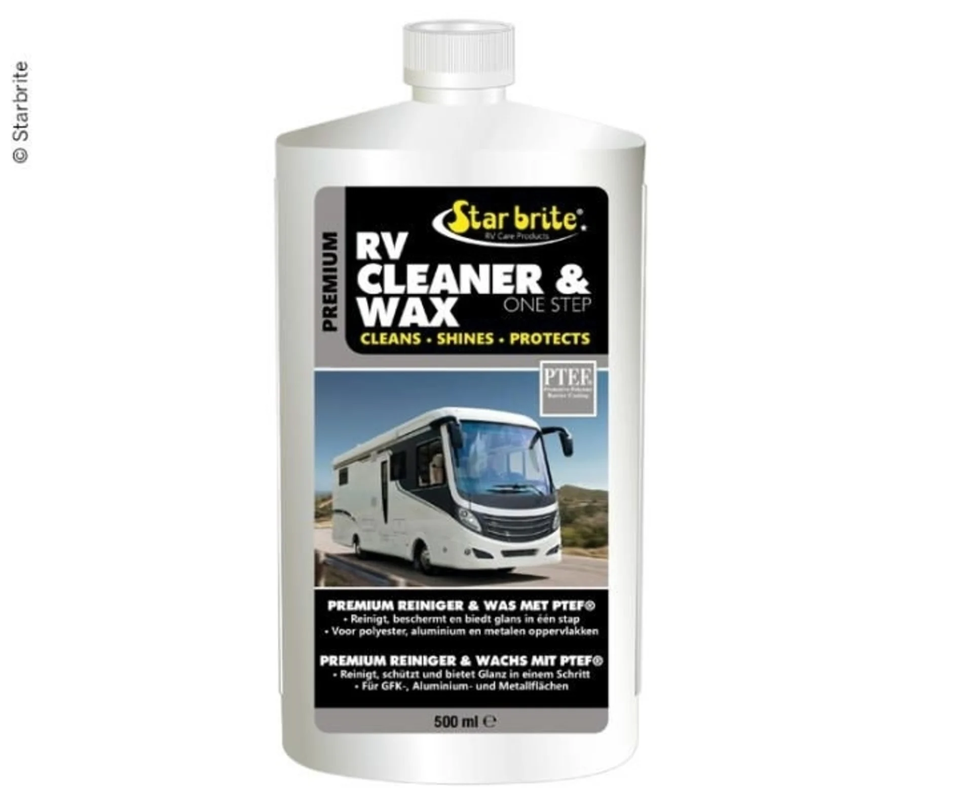 Nettoyant et cire premium avec PTEF pour caravanes et camping-cars, 500ml