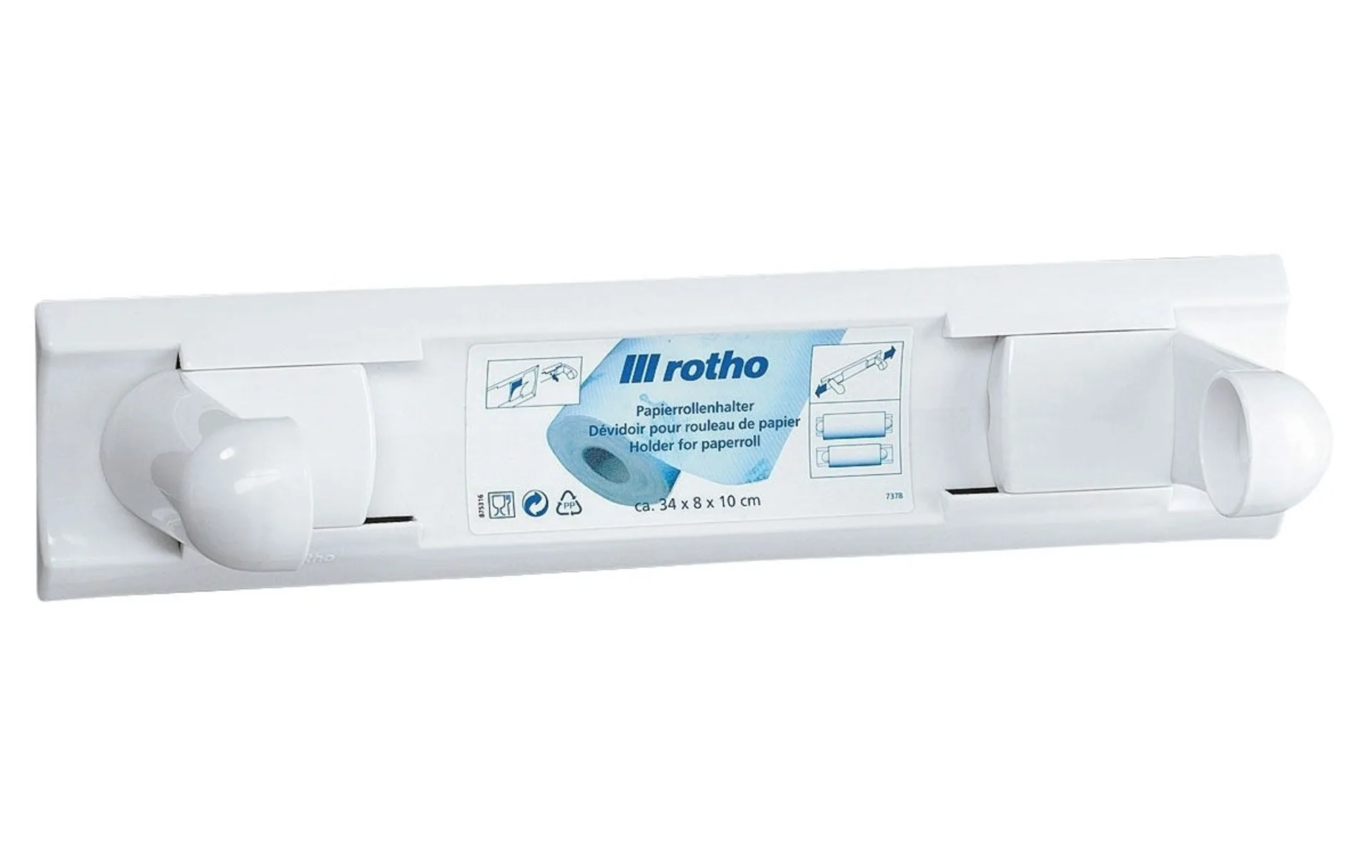 Papierrollenhalter zum Ankleben