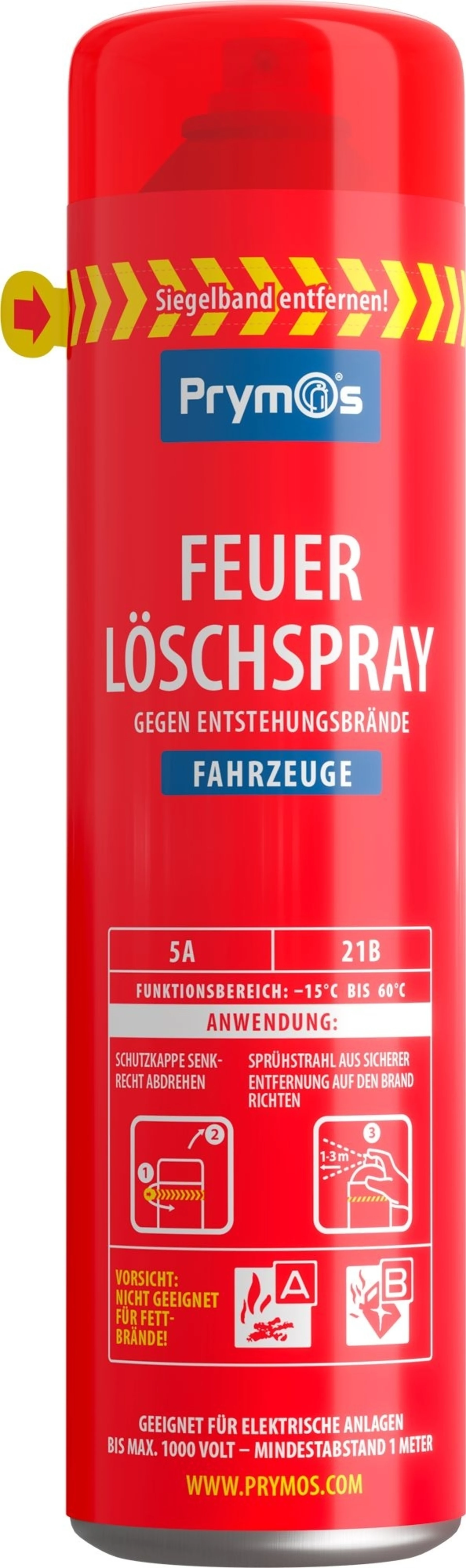 Spray extincteur Prymos pour véhicules, 600 ml Spray extincteur Prymos pour véhicules, 600 ml