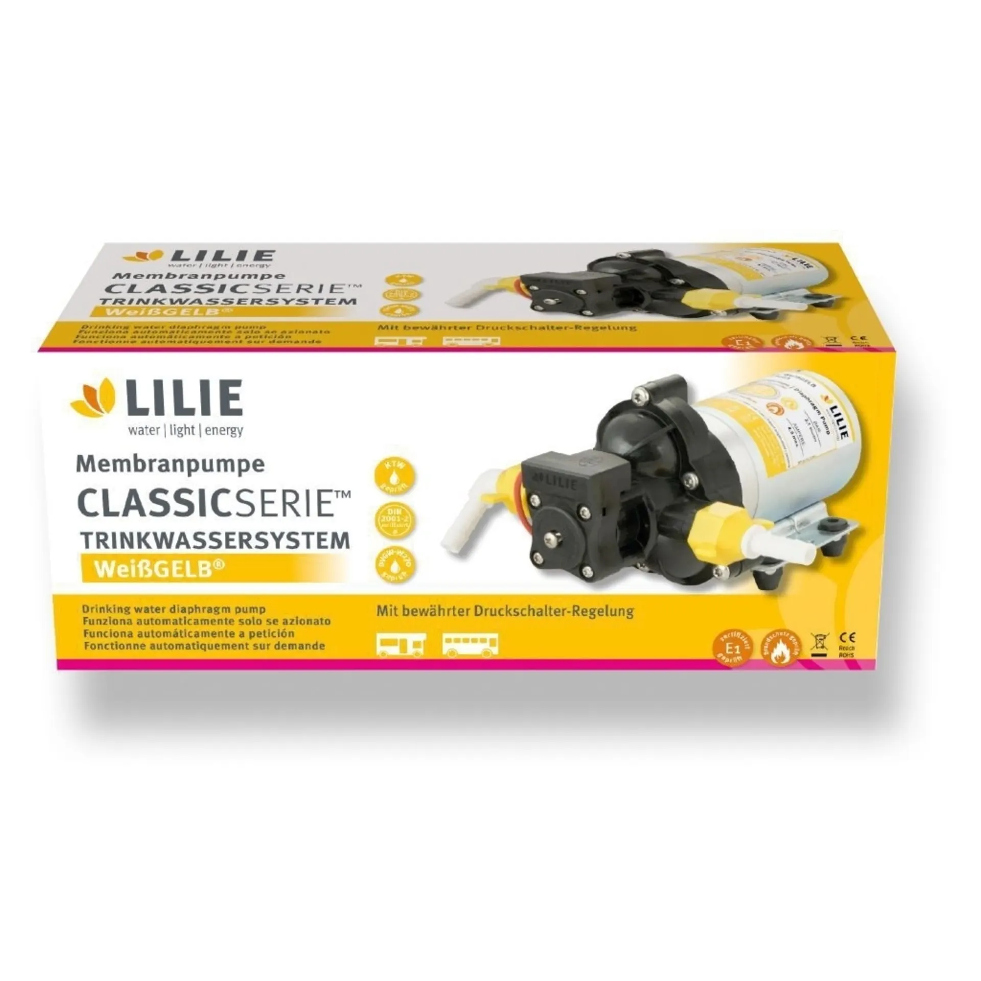 Lilie WeißGELB Classic Serie Membran Wasserpumpe