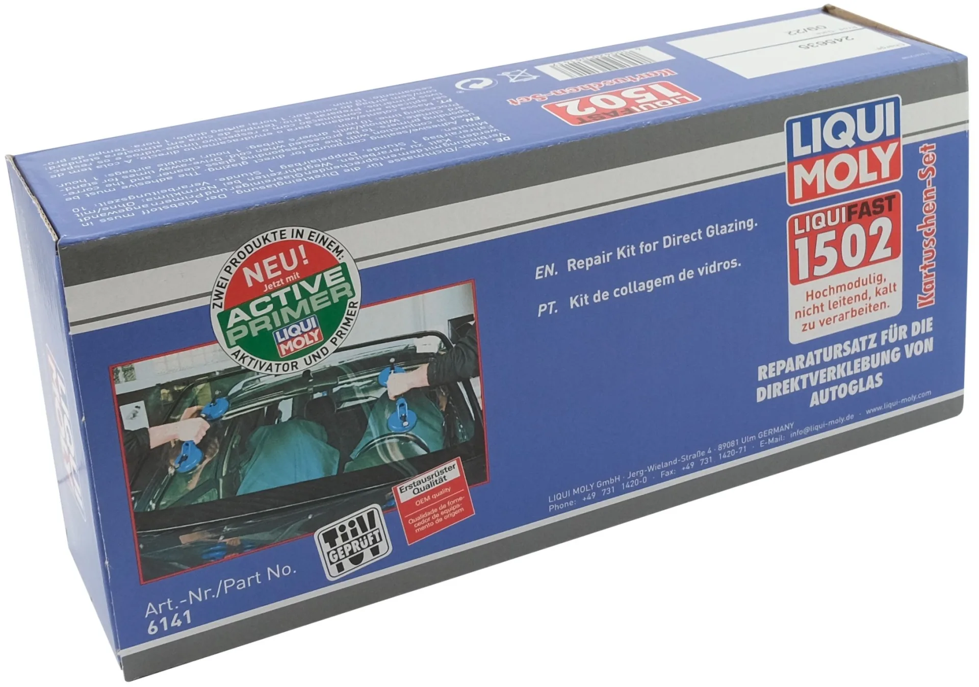 LIQUI MOLY 1502 Reparatursatz für die Direktverklebung von Autoglas Kartuschenset, nichtleitend, hochmodulig