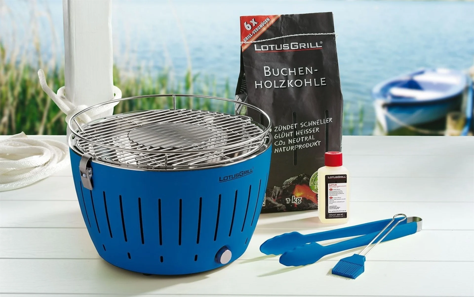 Lotus Grill-Set Tiefblau 5-teilig