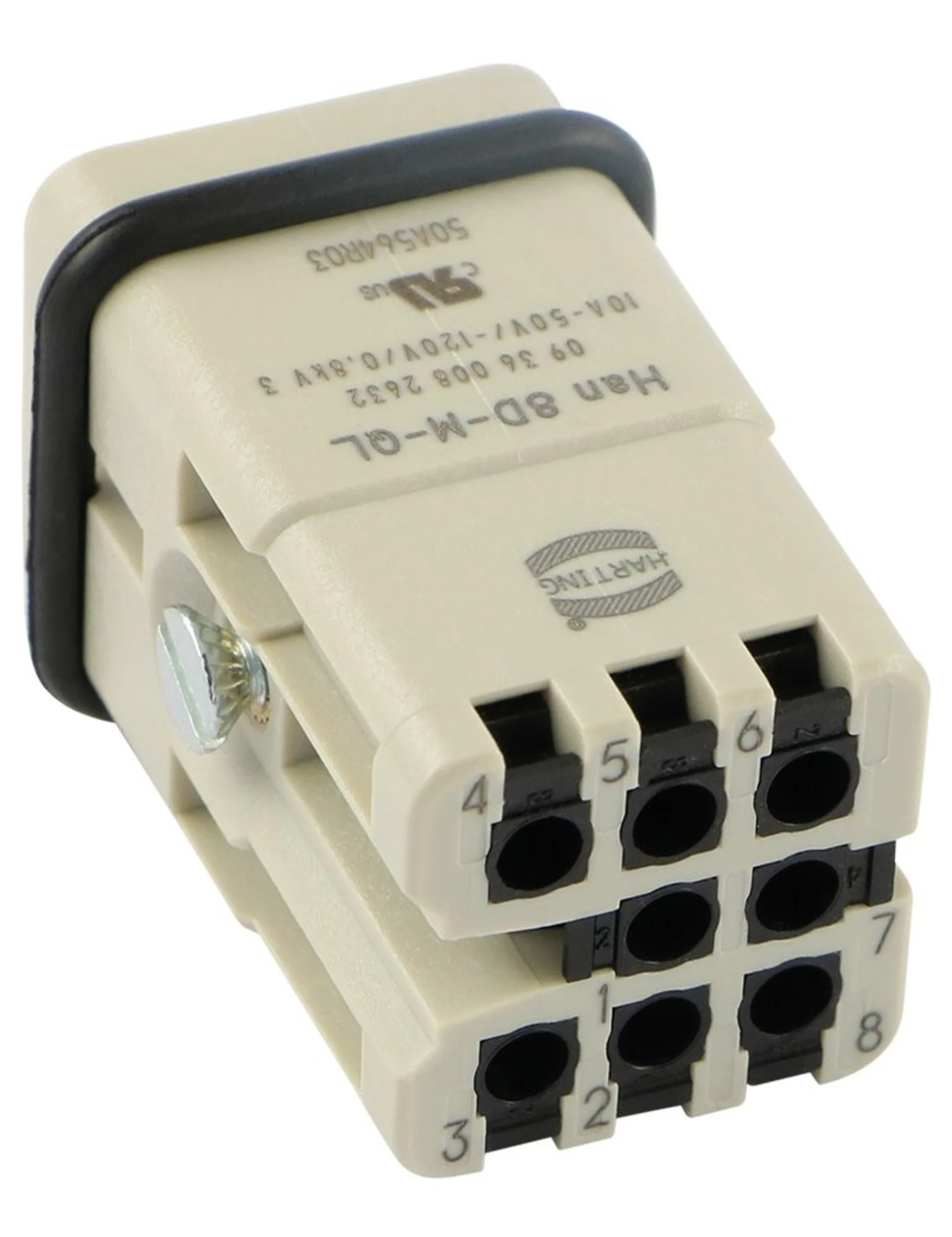 Harting - Han 8D Stiftkontakte 8-pol. Quick-lock Anschlüsse