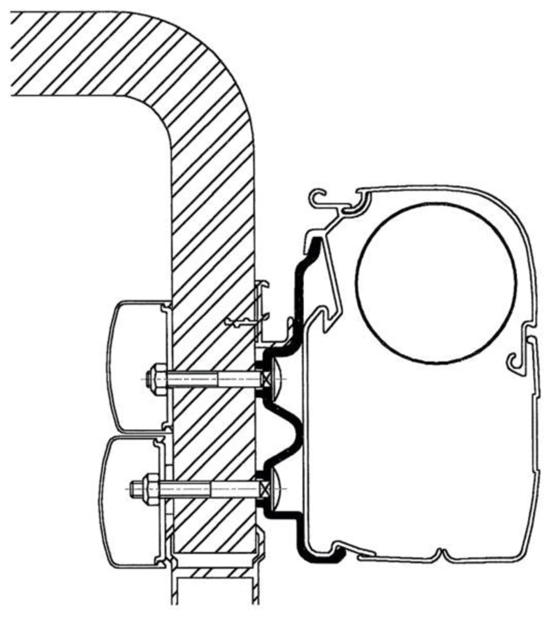Thule Hymercamp adaptateur pour série 5 (jusqu'à l'année de construction 2 Thule Hymercamp adaptateur pour série 5 (jusqu'à l'année de construction 2
