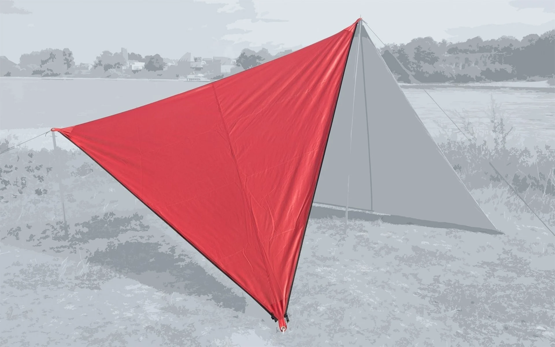 Bent Canvas Plain Single Tarp barbados cherry / zi