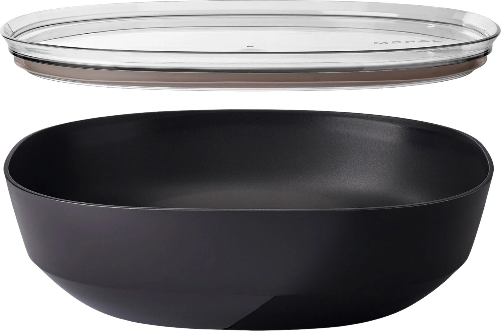 Plat de service Mepal Silueta avec couvercle, 4 000 ml, Nordic black