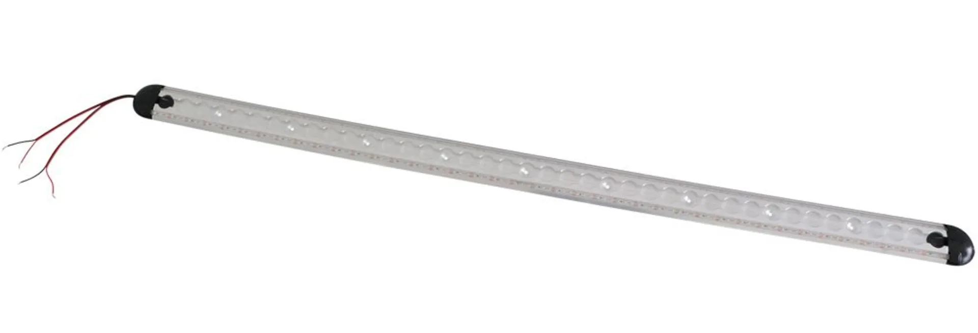 Airline-Zurrschiene mit LED-Beleuchtung halbrund mit 2 LED-Stripes 12 V IP65