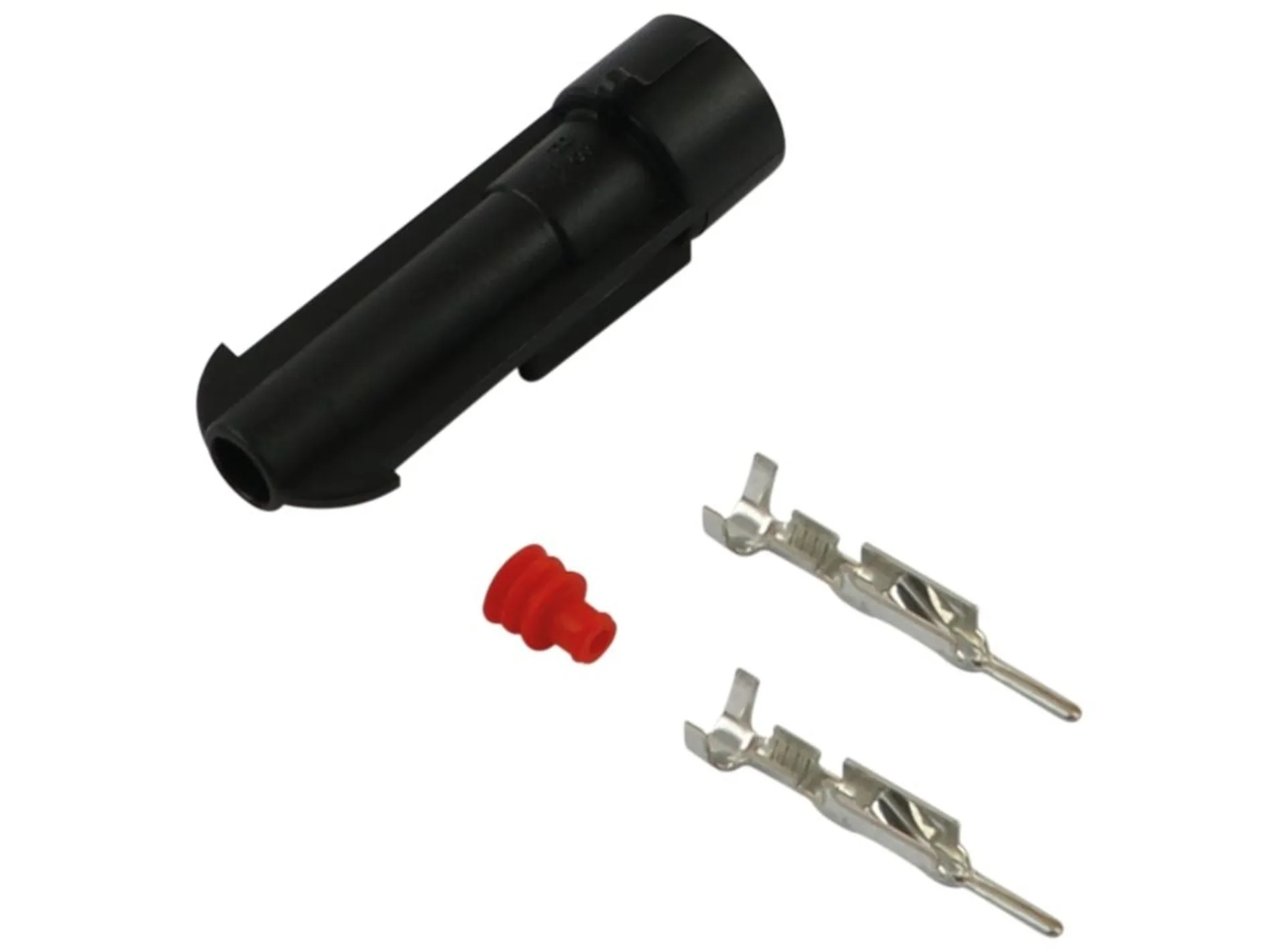 Stecker-Set Metri-Pack 150, 1polig, 1.5mm2 mit Kabelschuhen & Dichtungen