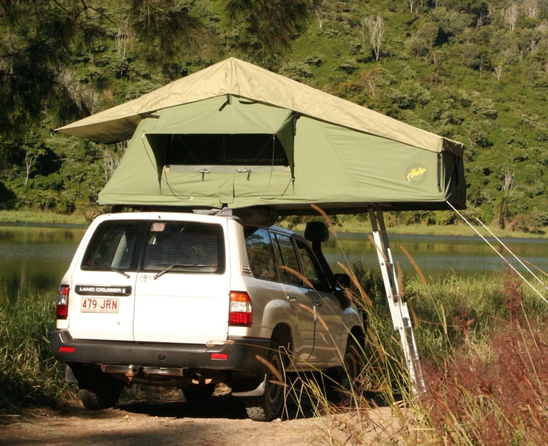 Gordigear Tanami Plus 140cm tente de toit pour 2 personnes avec espace de rangement 140 x 320 cm vert