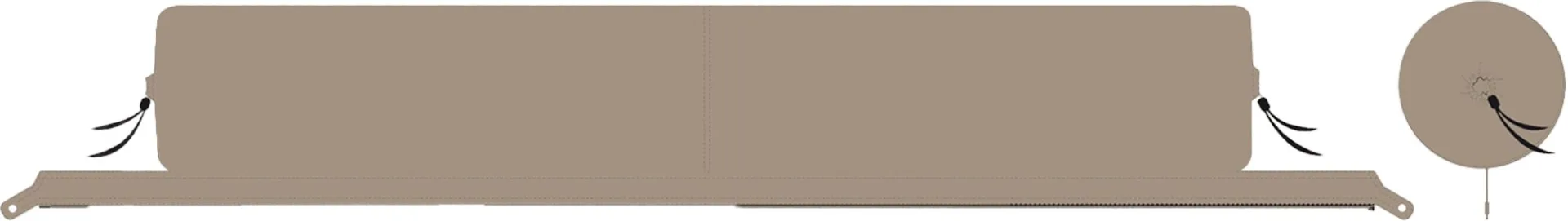 Bent rouleau de coussins Zip-XL Lounger ocre