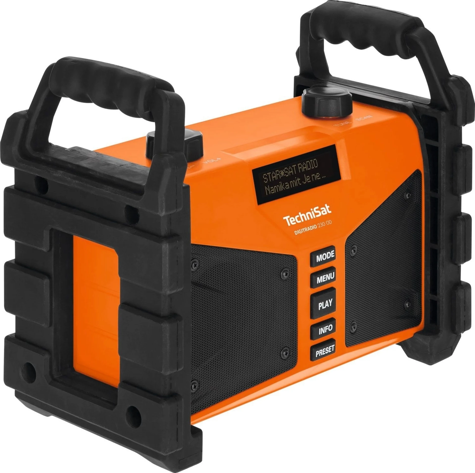TechniSat DAB+ Digitradio 230 OD Mobiles Baustellenradio mit Akku und Bluetooth-Audiostreaming