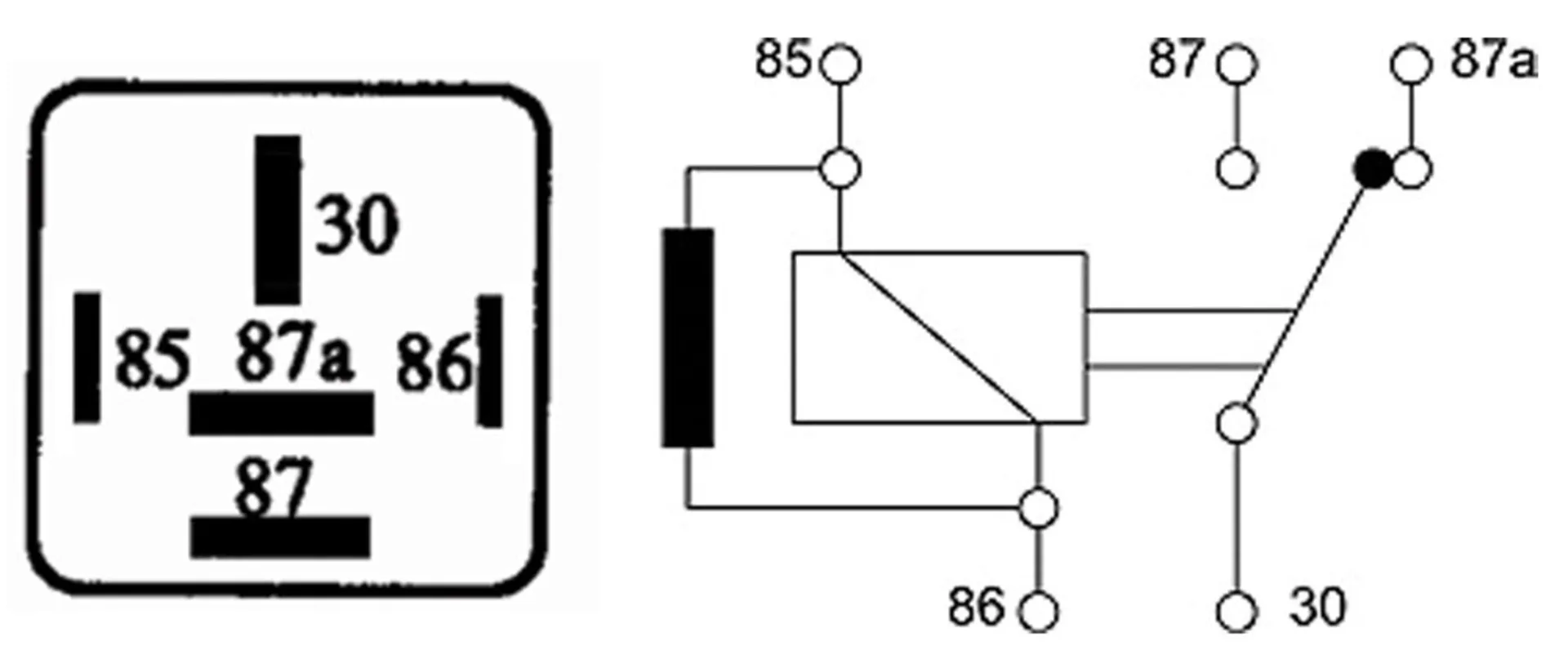 Mini-Powerrelais Wechsler 12 V 70/60 A, mit Widerst.