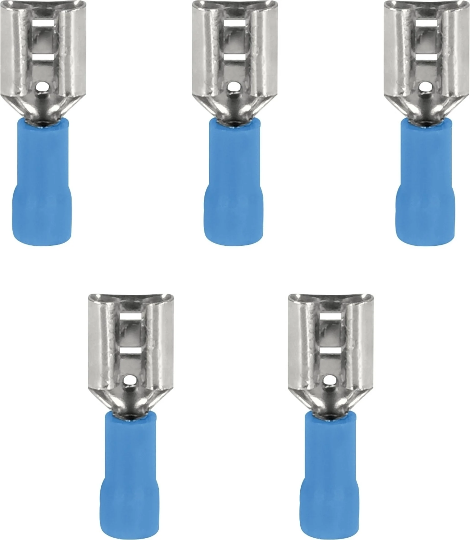 InnTec douilles plates bleu 6,3 mm (set de 5)