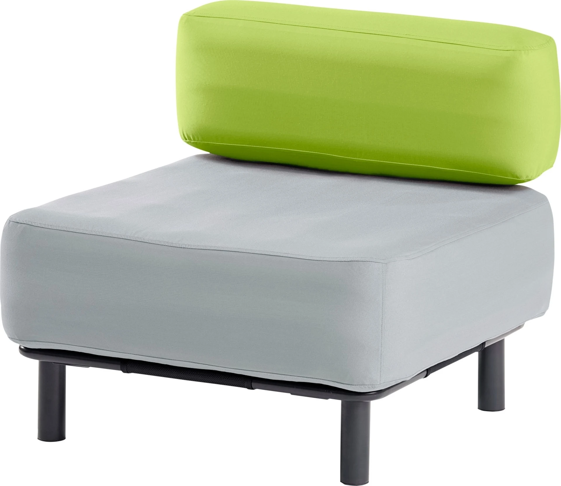 One Bar Element 2 aufblasbarer Lehnen-Sessel / Sitzelement Light Grey / Green