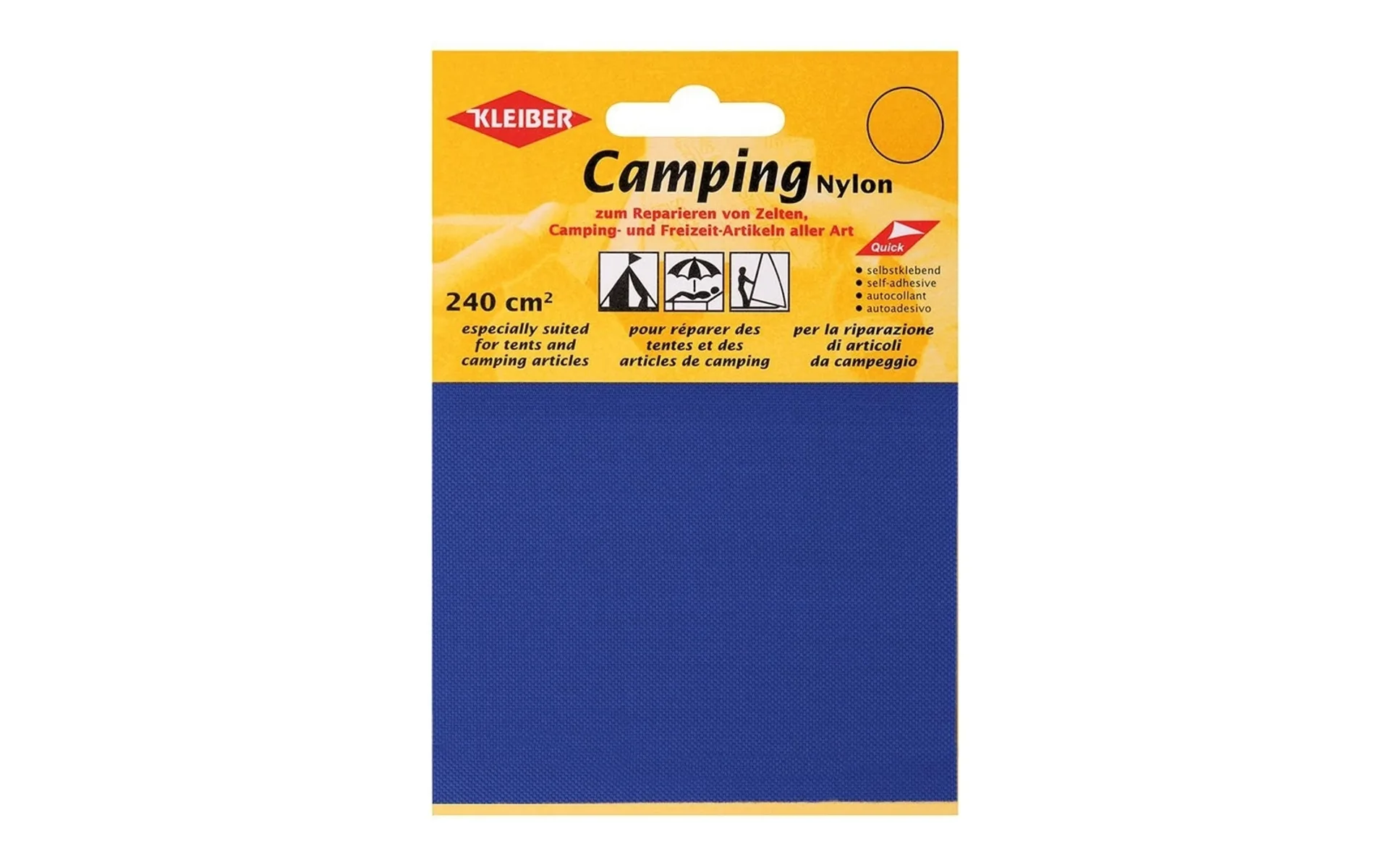 Kleiber Camping Nylon Reparaturflicken Atlantik (2 Stück)
