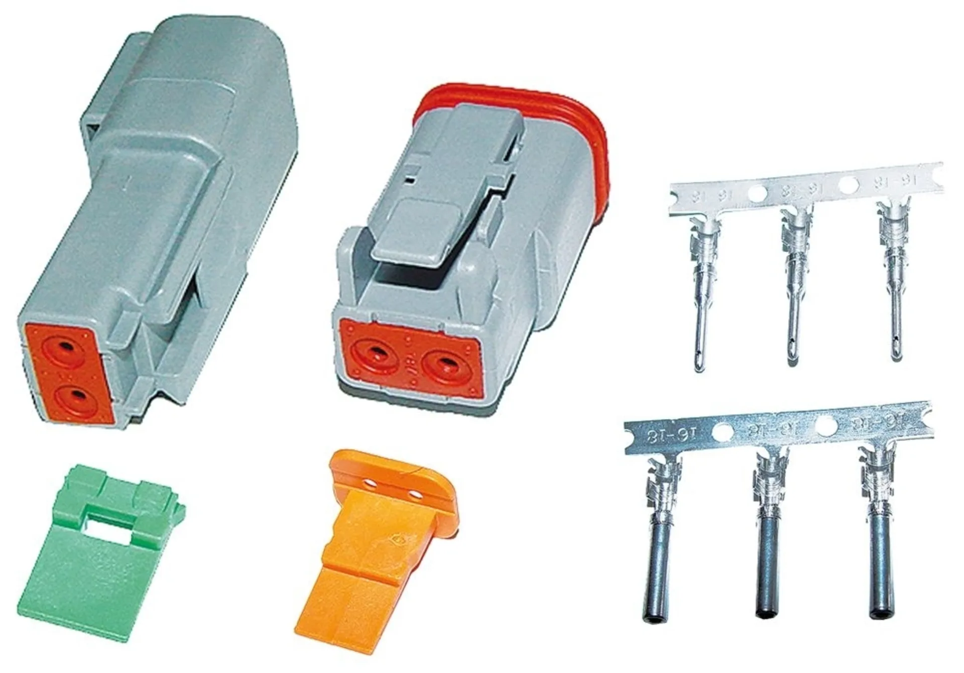 Deutsch Steckkupplung wasserdicht 2 pol. 2-polig - 1.5mm2 - 13 Amp.