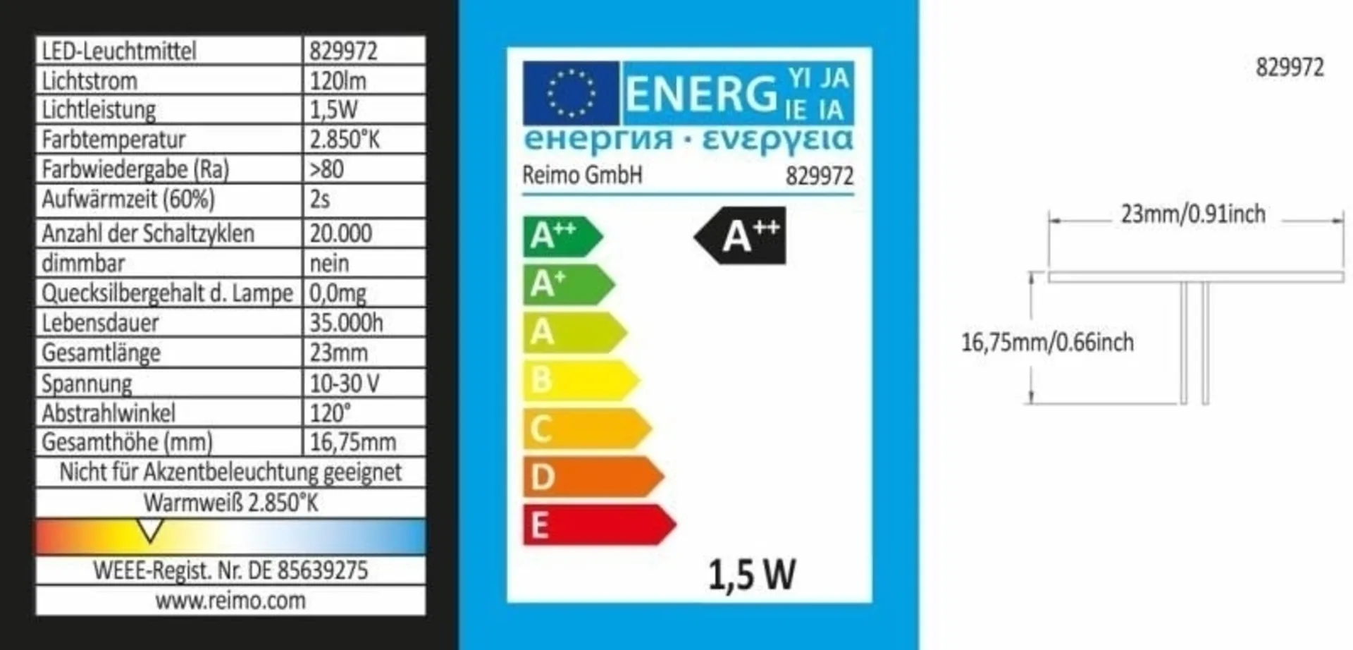 LED G4 Leuchtmittel, 1,5W, 120 Lumen, 9 warmweisse LED G4 Leuchtmittel, 1,5W, 120 Lumen, 9 warmweisse