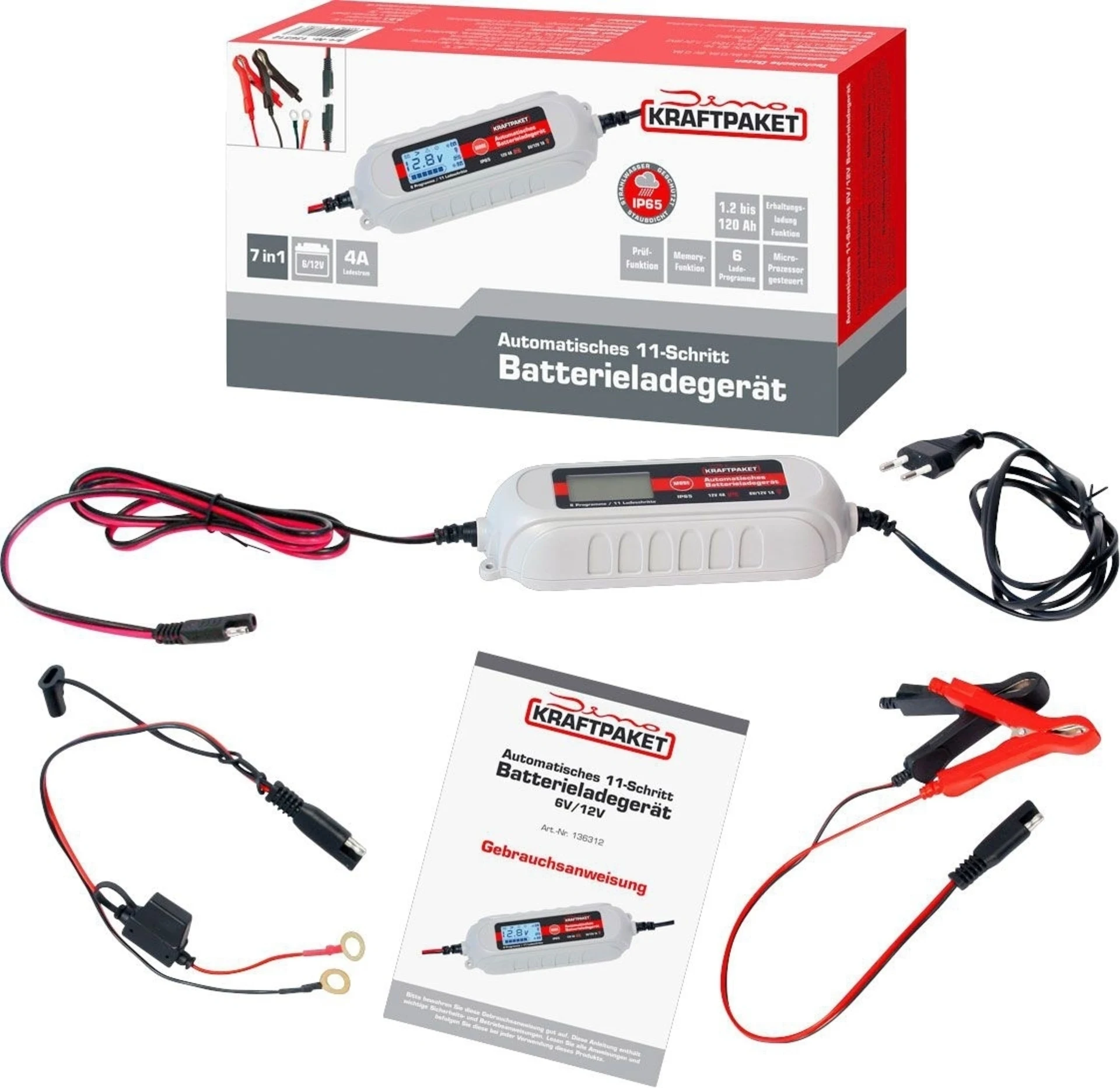 Dino Kraftpaket Ladegerät 6 V - 12 V / 4 A