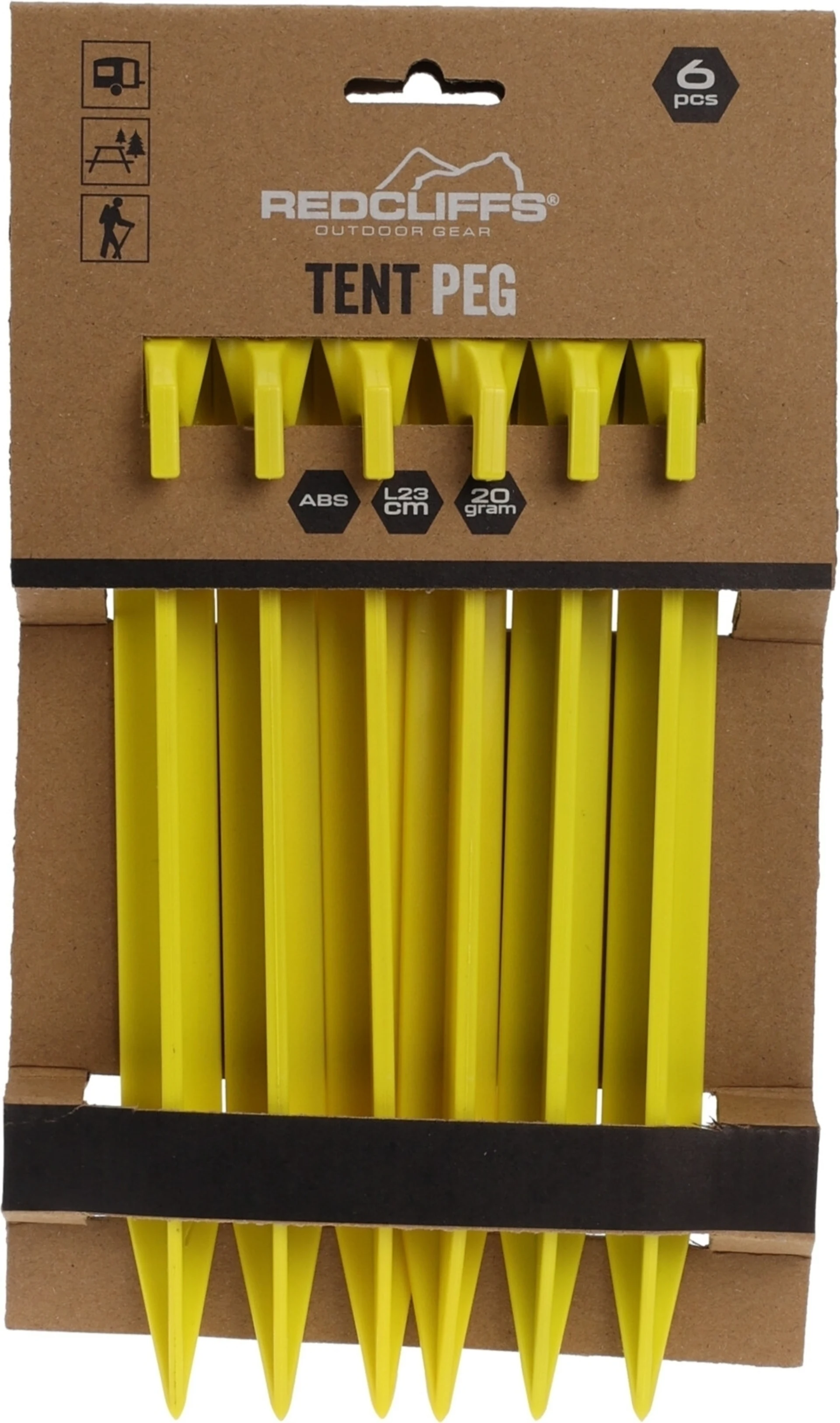 Zelthering Set - 6 Stück - 23 cm - 20 g/Peg