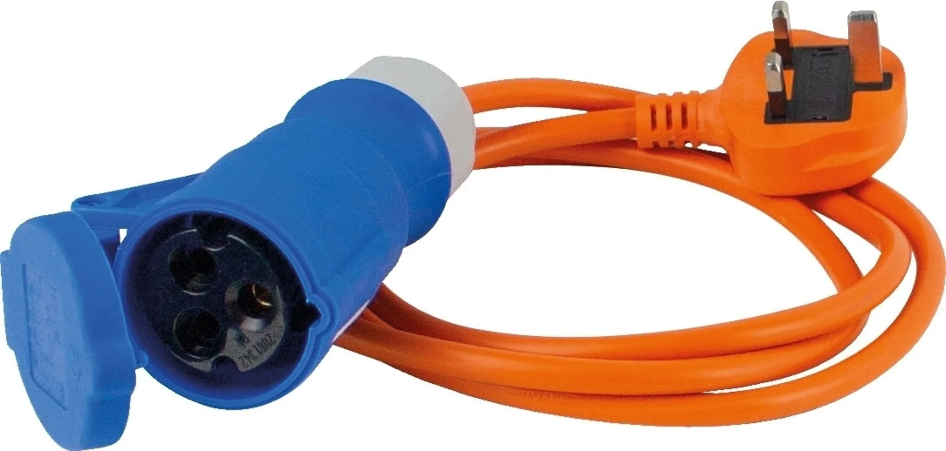 Câble adaptateur CEE prise GB sur prise CEE 3 pôles 1,5 m