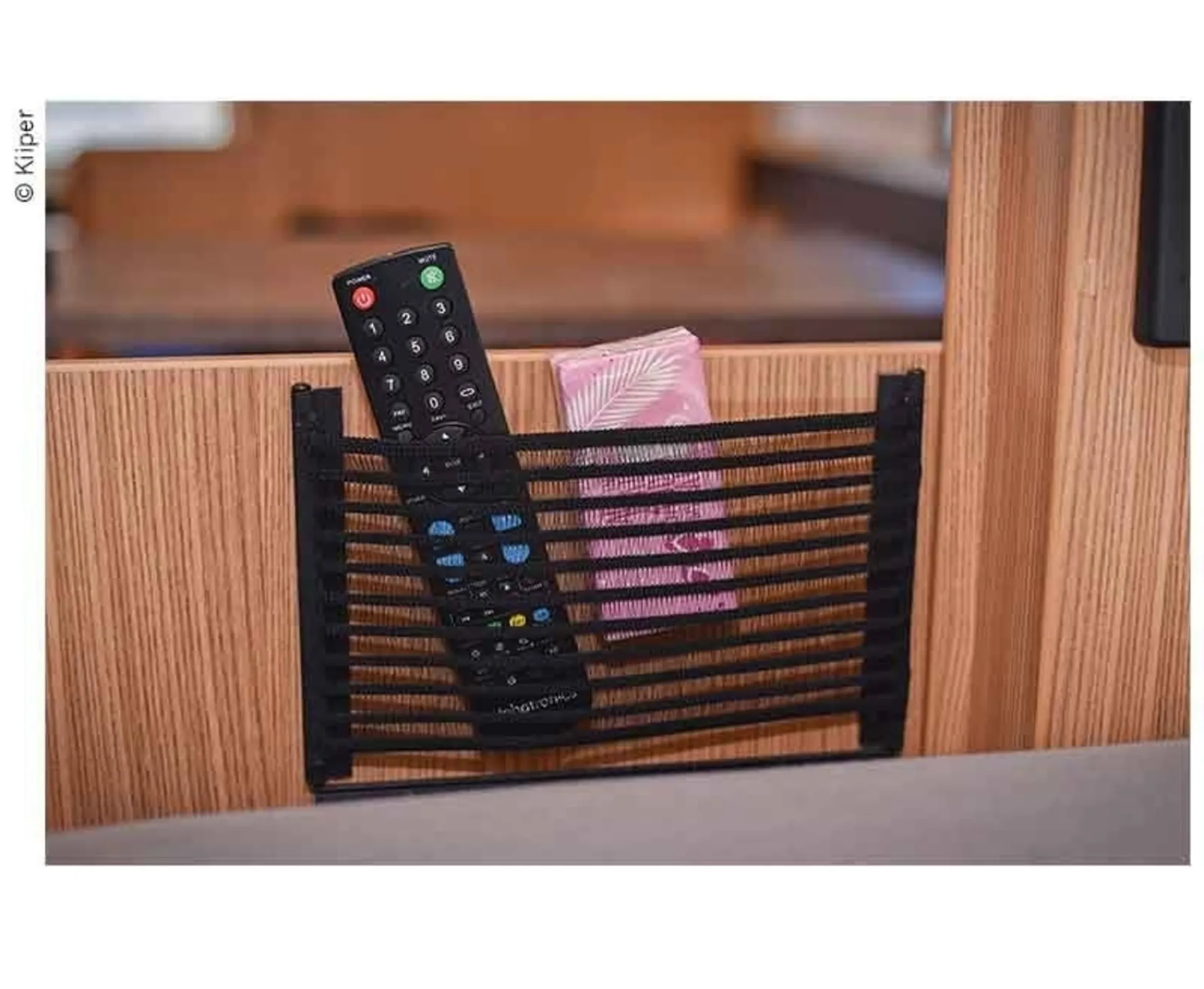 KIIPER-Mini filet de rangement set 3 pour largeur de montage de 200mm en noir ligné
