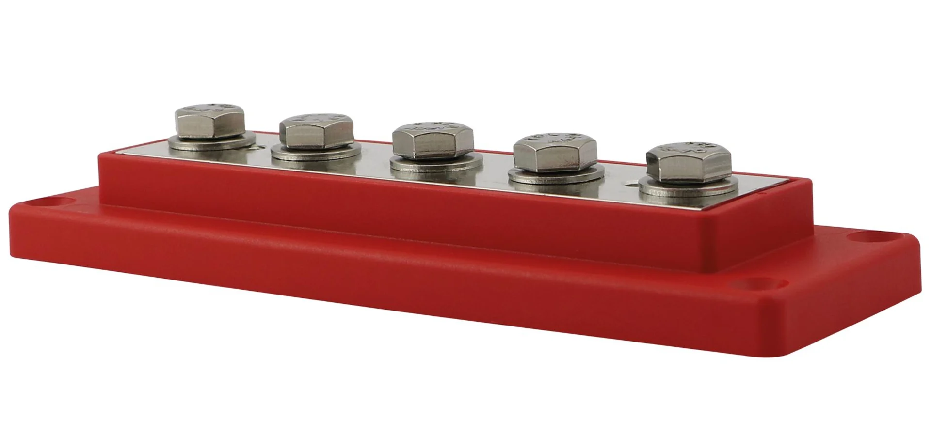 Stromverteiler 5-pol rot 170 x 55 x 20 mm, 5 x M8