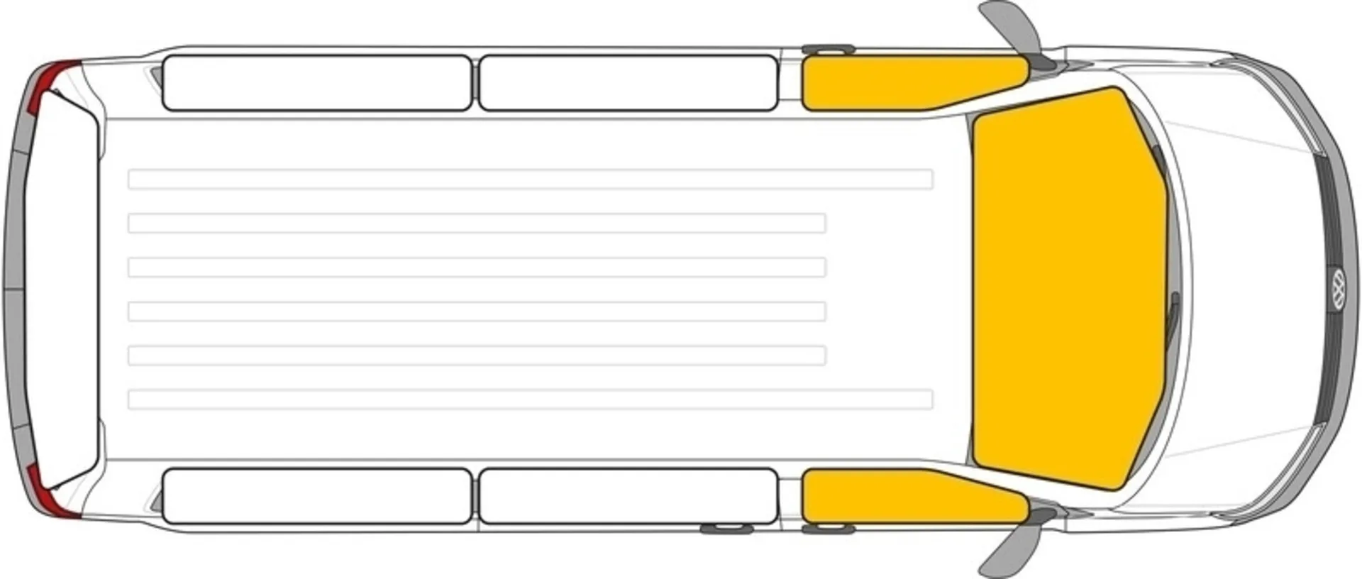 Tapis thermique Isoflex pour VW LT jusqu'à l'année 1997 - cabine en 3 parties